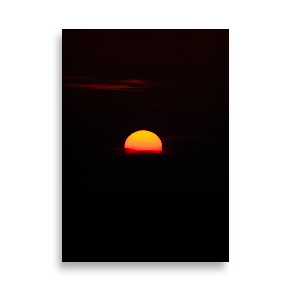 Poster - Coucher de soleil N14 – Photographie du soleil – De la photographie murale et des posters unique au monde. La boutique de posters créée par Yann Peccard un Photographe français.