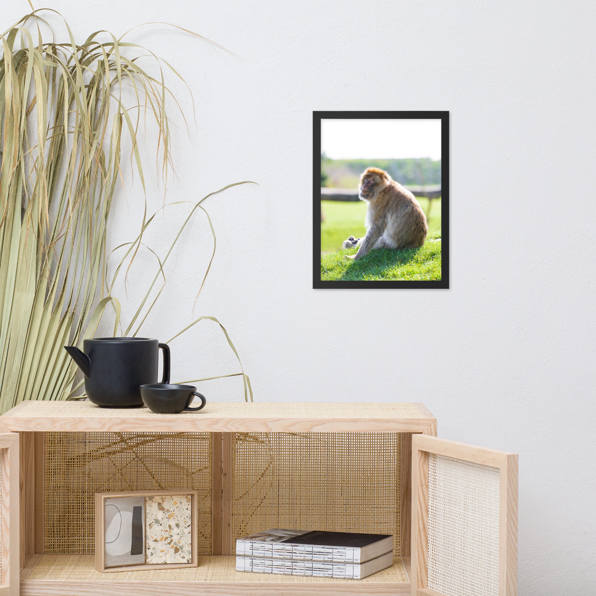 Dans le regard d'un macaque - Poster encadré - La boutique du poster Français