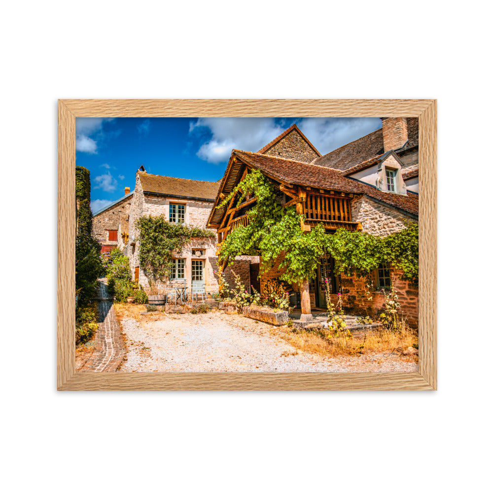 Poster "La petite maison de Chateauneuf" dépeignant une maison de campagne pittoresque, par Adrien Louraco.