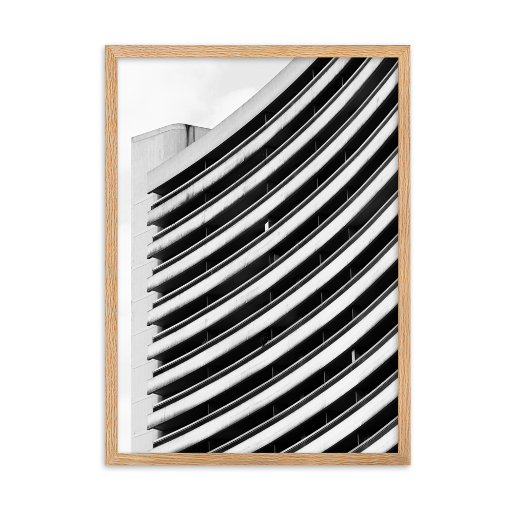 Poster de la photographie "Architecture N13", présentant une représentation d'une architecture moderne aux courbes régulières et hypnotisantes.