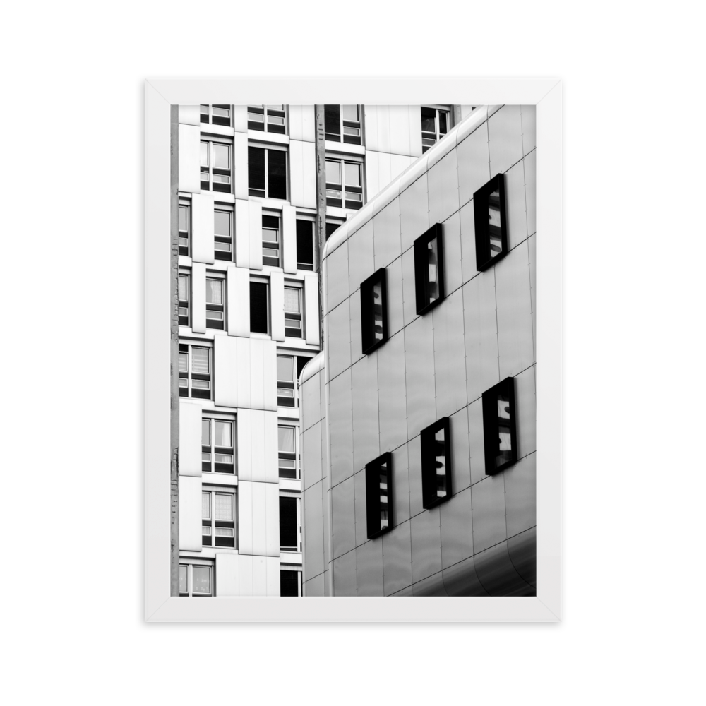 Poster de la photographie "Architecture N12", présentant une représentation en noir et blanc d'une architecture moderne.