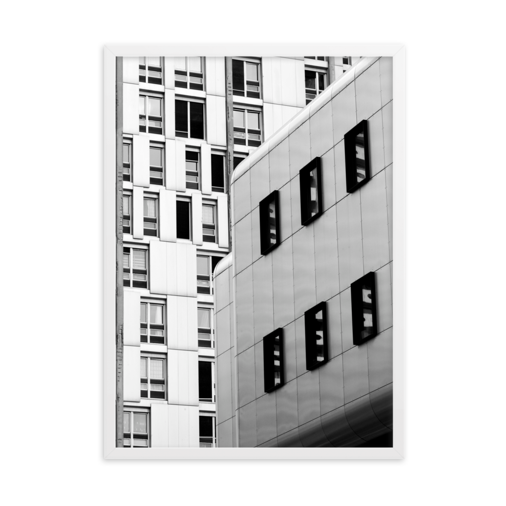 Poster de la photographie "Architecture N12", présentant une représentation en noir et blanc d'une architecture moderne.
