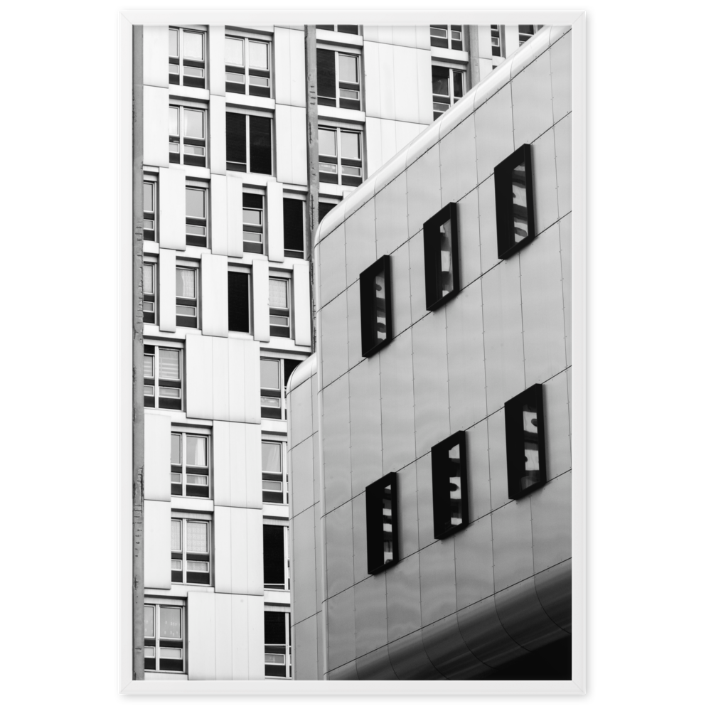 Poster de la photographie "Architecture N12", présentant une représentation en noir et blanc d'une architecture moderne.