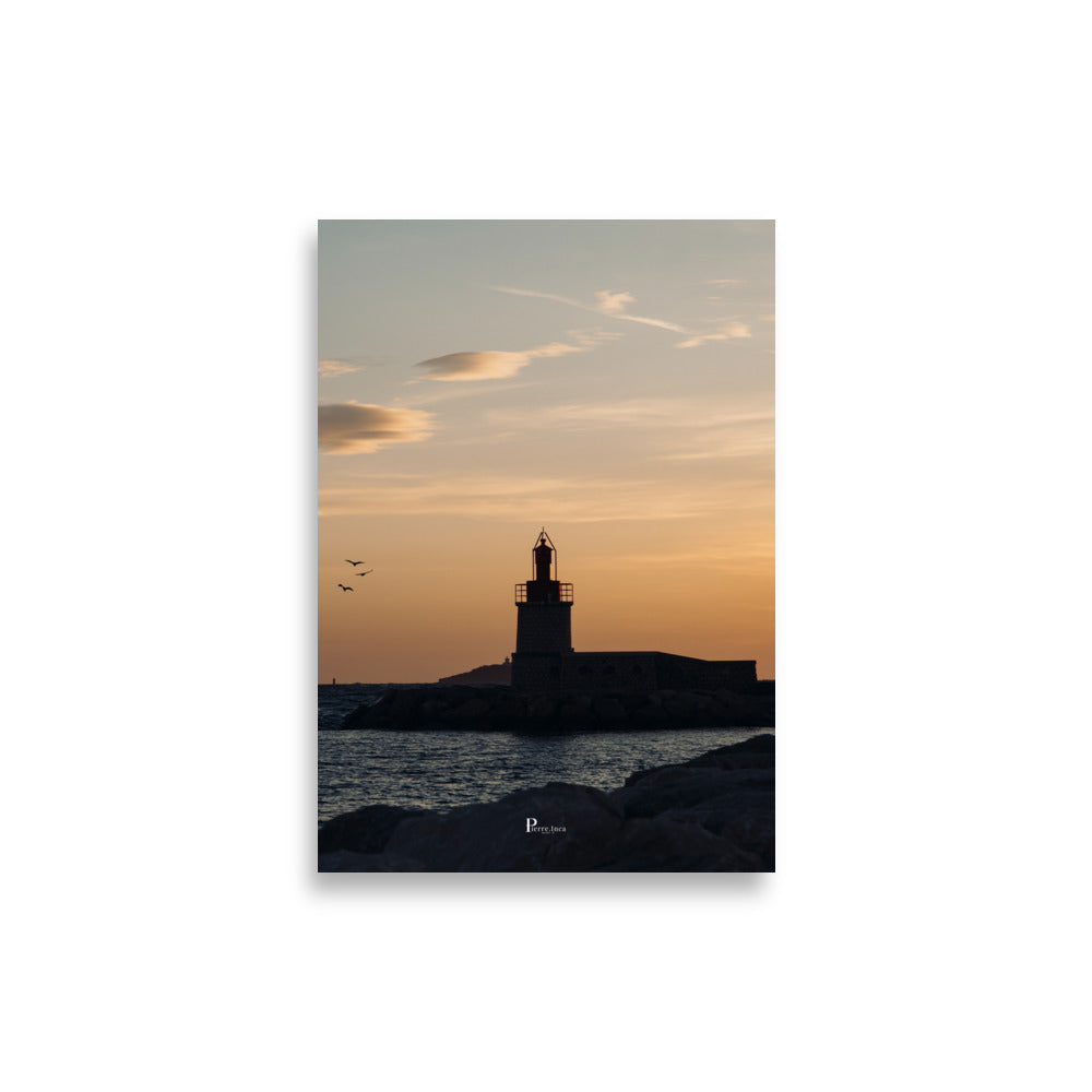 Poster d'un phare à Sanary sur mer
