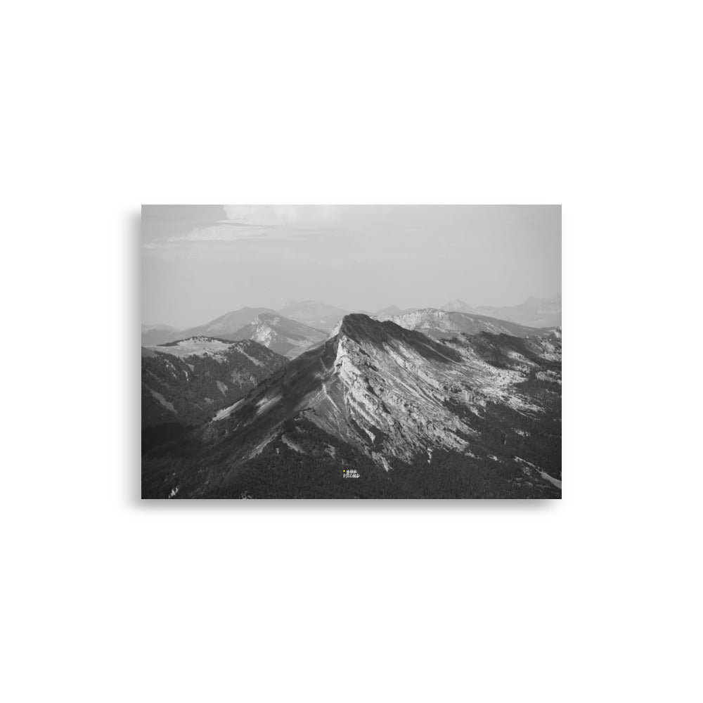 Affiche paysage en noir et blanc
