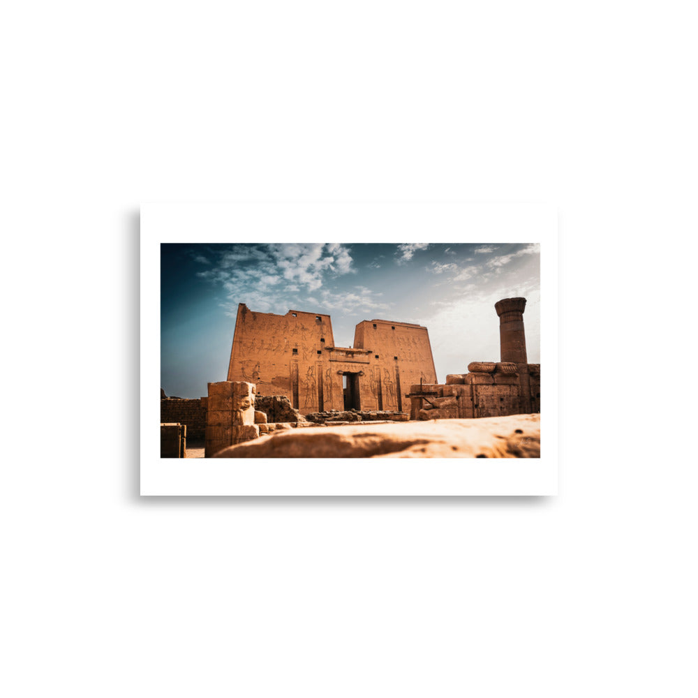 Affiche de voyage en Egypte, un temple 