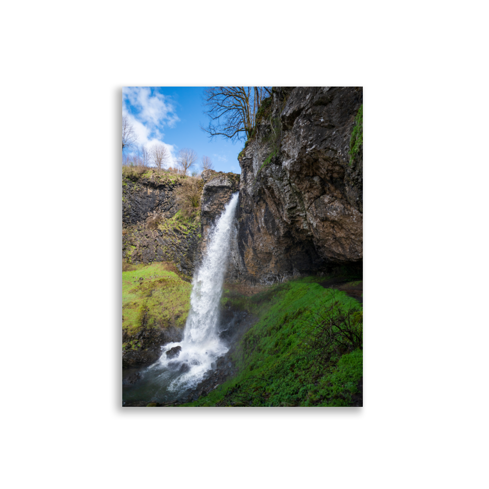 Poster de la Cascade de Salins, vue d'en bas