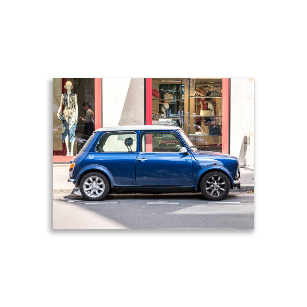 Poster 30x40cm Austin Mini - Voiture vintage | Style rétro pour une décoration intérieure élégante