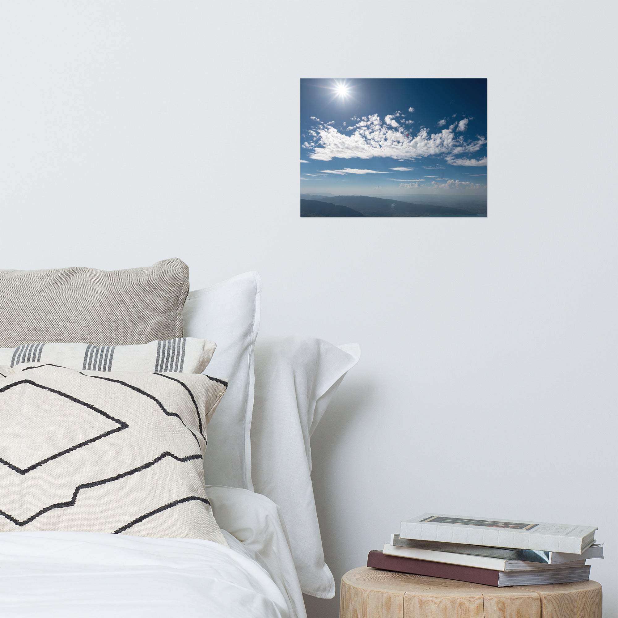 Poster 'Ciel de montagne' de Yann Peccard imprimé en haute qualité, montrant des nuances vives et des détails précis de la montagne.