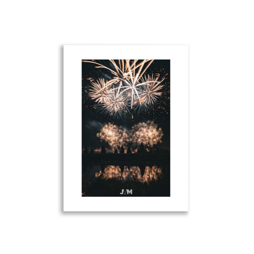 Affiche feux d'artifice à Versaille