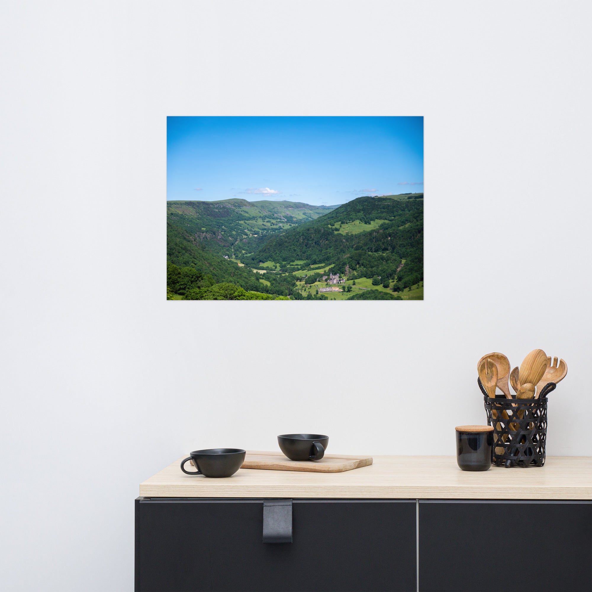 Poster photo paysage auvergne dans le cantal en 70x100cm
