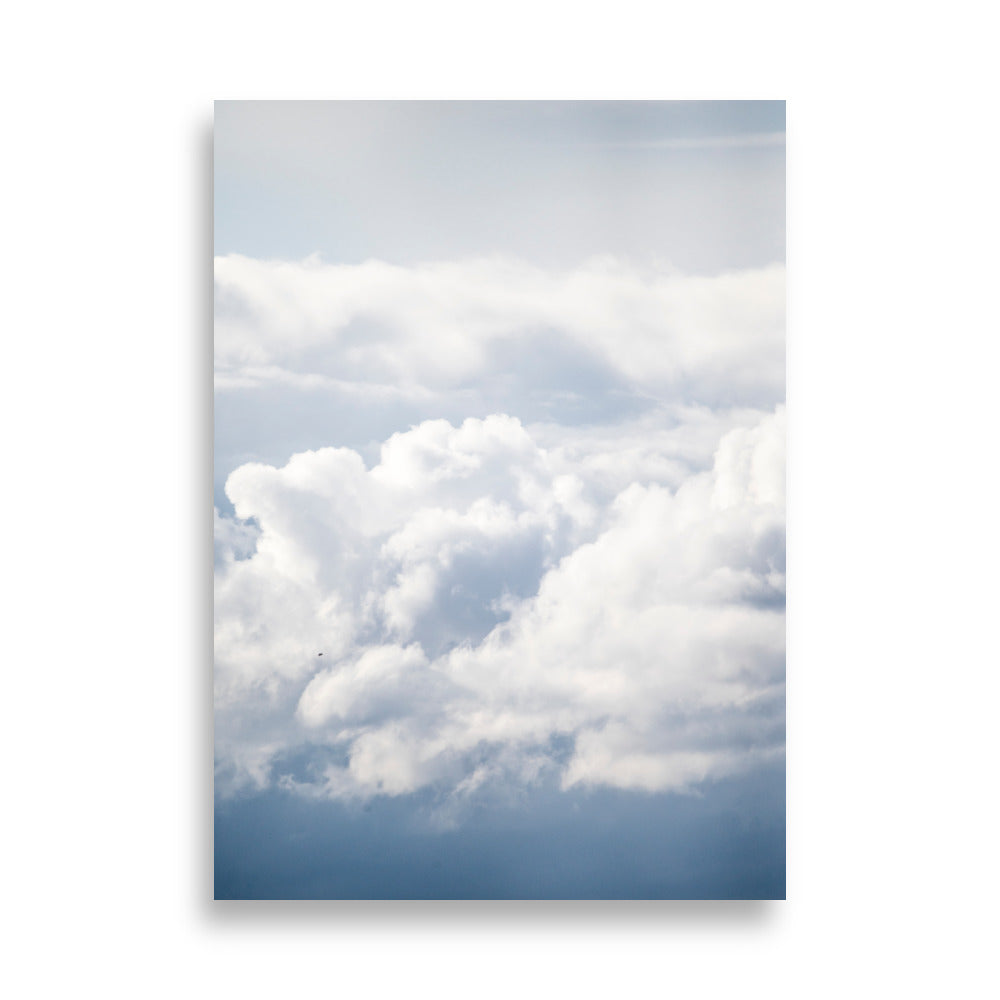  Poster de gros nuages blancs - Nuages N26 | Paysage apaisant et tranquille pour votre décoration intérieure