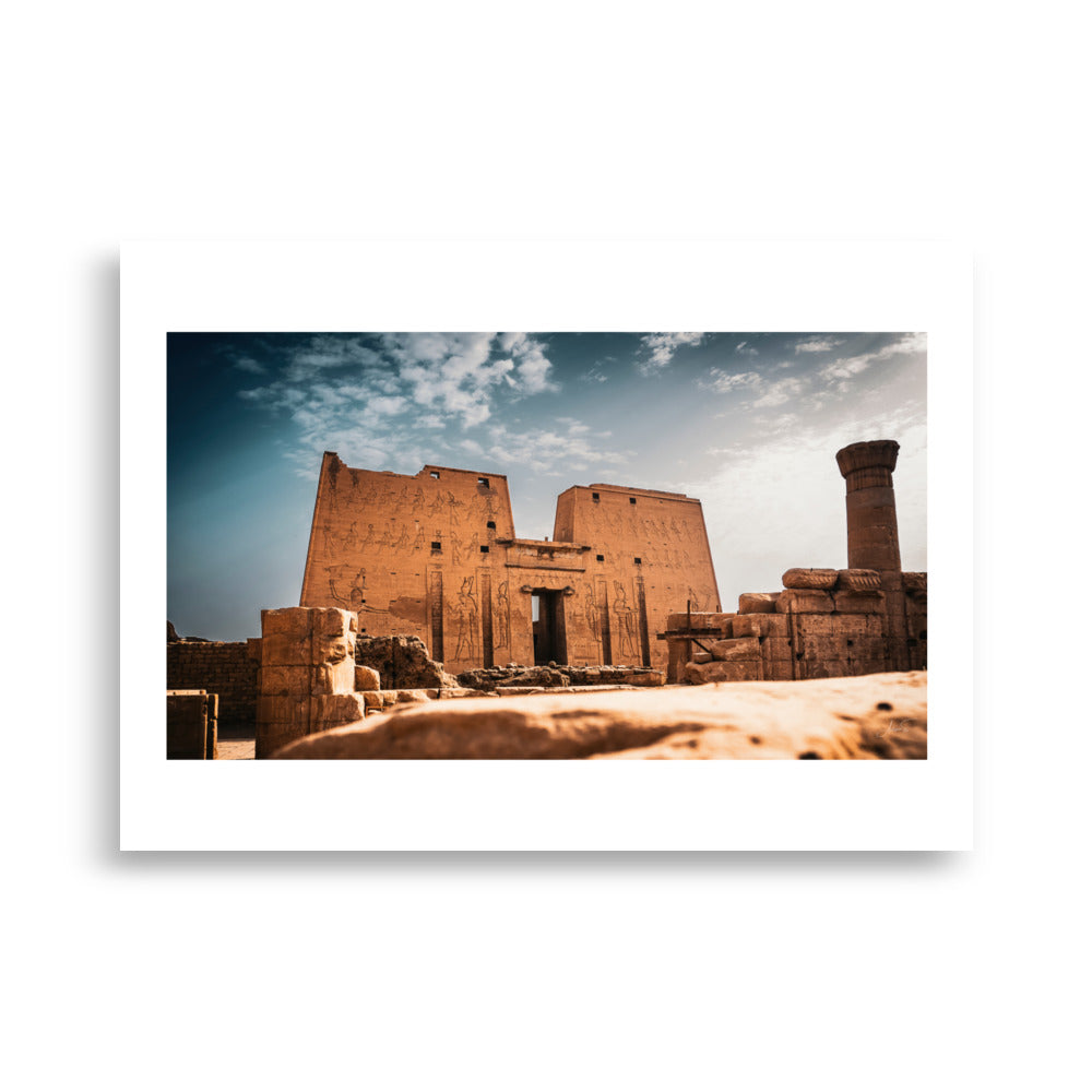 Affiche d'un temple en egypte