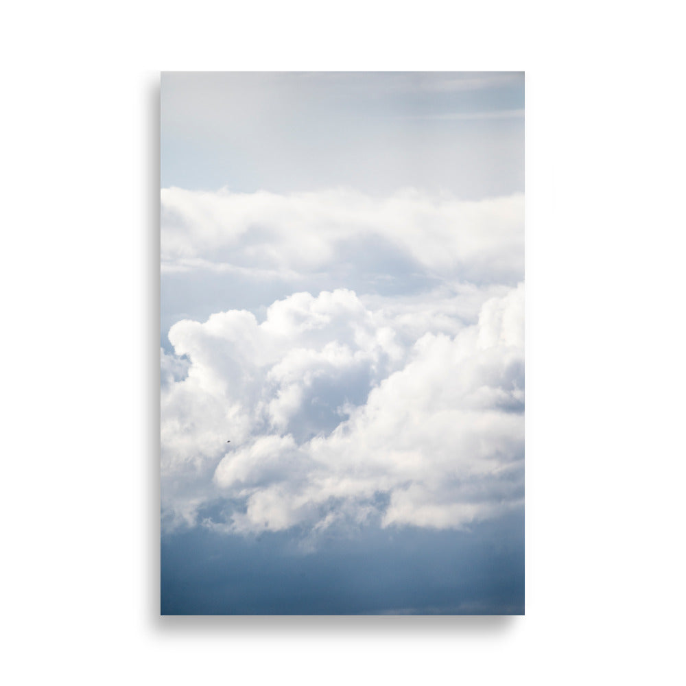  Poster de gros nuages blancs - Nuages N26 | Paysage apaisant et tranquille pour votre décoration intérieure