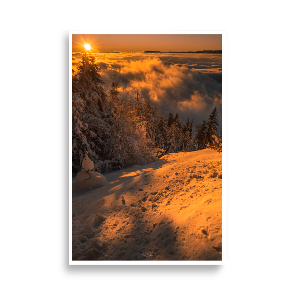 poster neige montagne