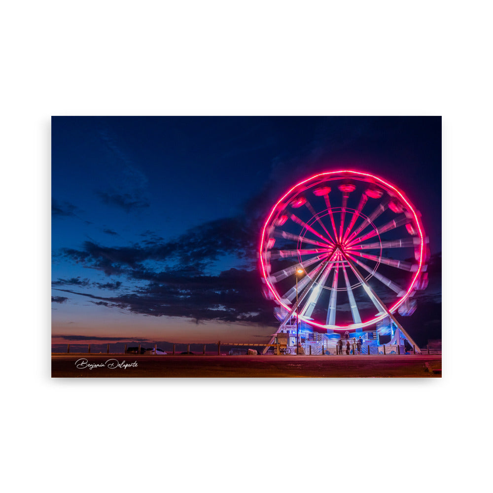 Poster photo de la grande roue de Mers les bains en France