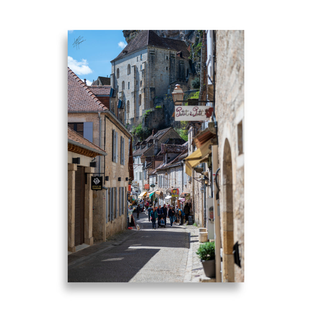 Photographie de la Rue Roland le Preux à Rocamadour, rue historique et commerçante.