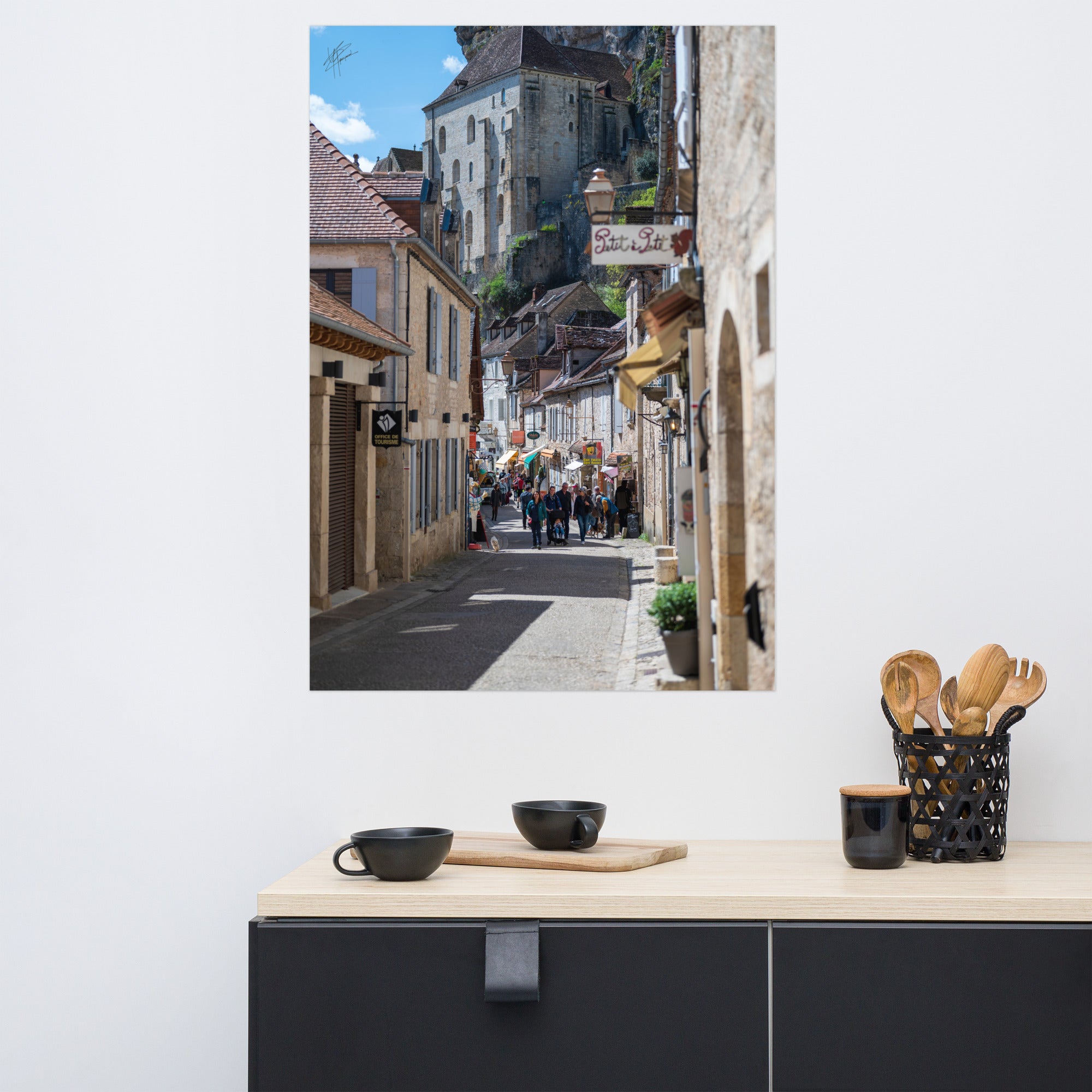 Photographie de la Rue Roland le Preux à Rocamadour, rue historique et commerçante.