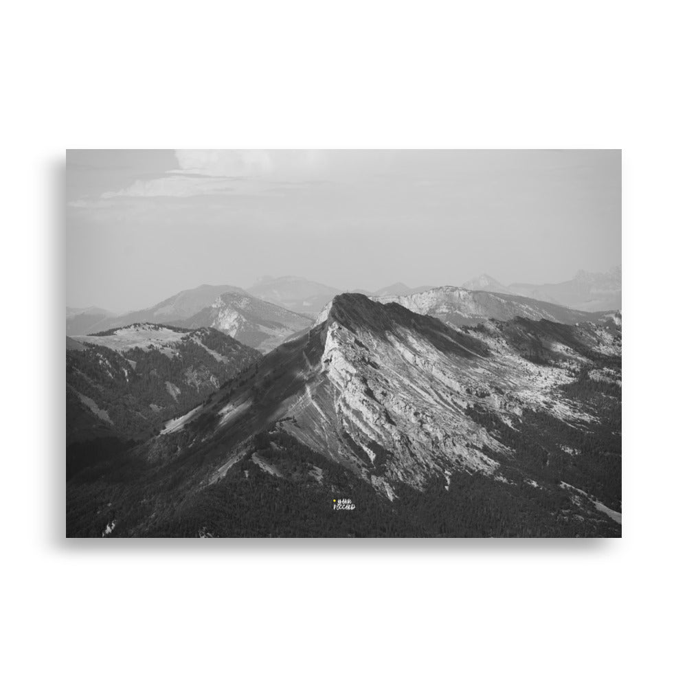 Photographie de paysage en noir et blanc