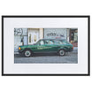 Photographie 'Mercedes-Benz Type 123' par Pamm.Photo, montrant une automobile vintage vert délicat stationnée dans une rue pittoresque de Paris, illustrant l'élégance intemporelle de cette icône de l'automobile.