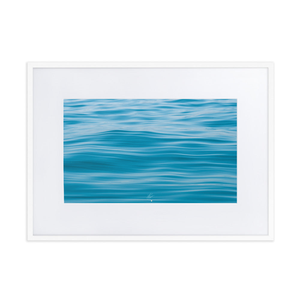 Poster encadré 'Tableau d'art liquide' montrant les formes captivantes et les mouvements fluides de l'eau.