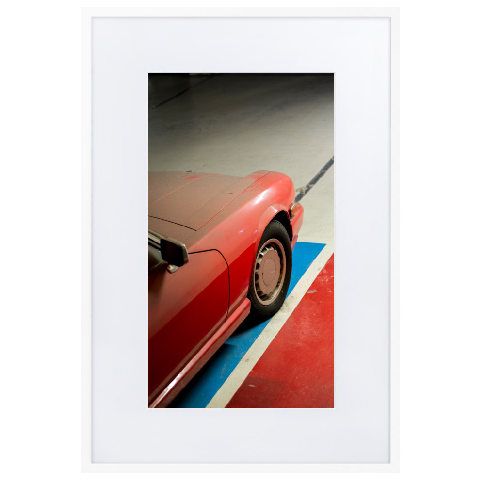 La voiture rouge - Poster Encadré