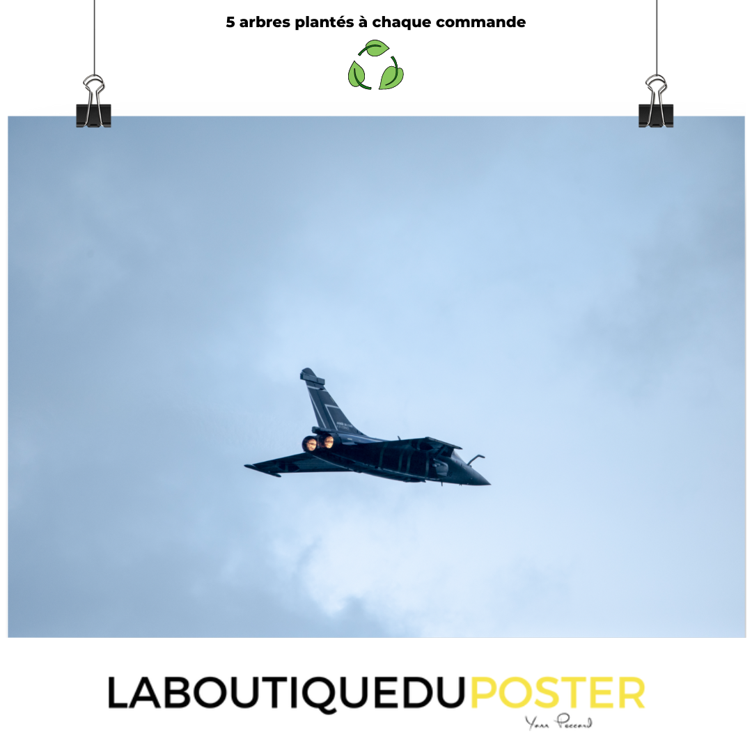 Poster mural - Avion Le Rafale N02 – Photographie d'avion de chasse – Poster photo, poster XXL, Photo d’art, photographie murale et des posters muraux des photographies de rue unique au monde. La boutique de posters créée par un Photographe français.