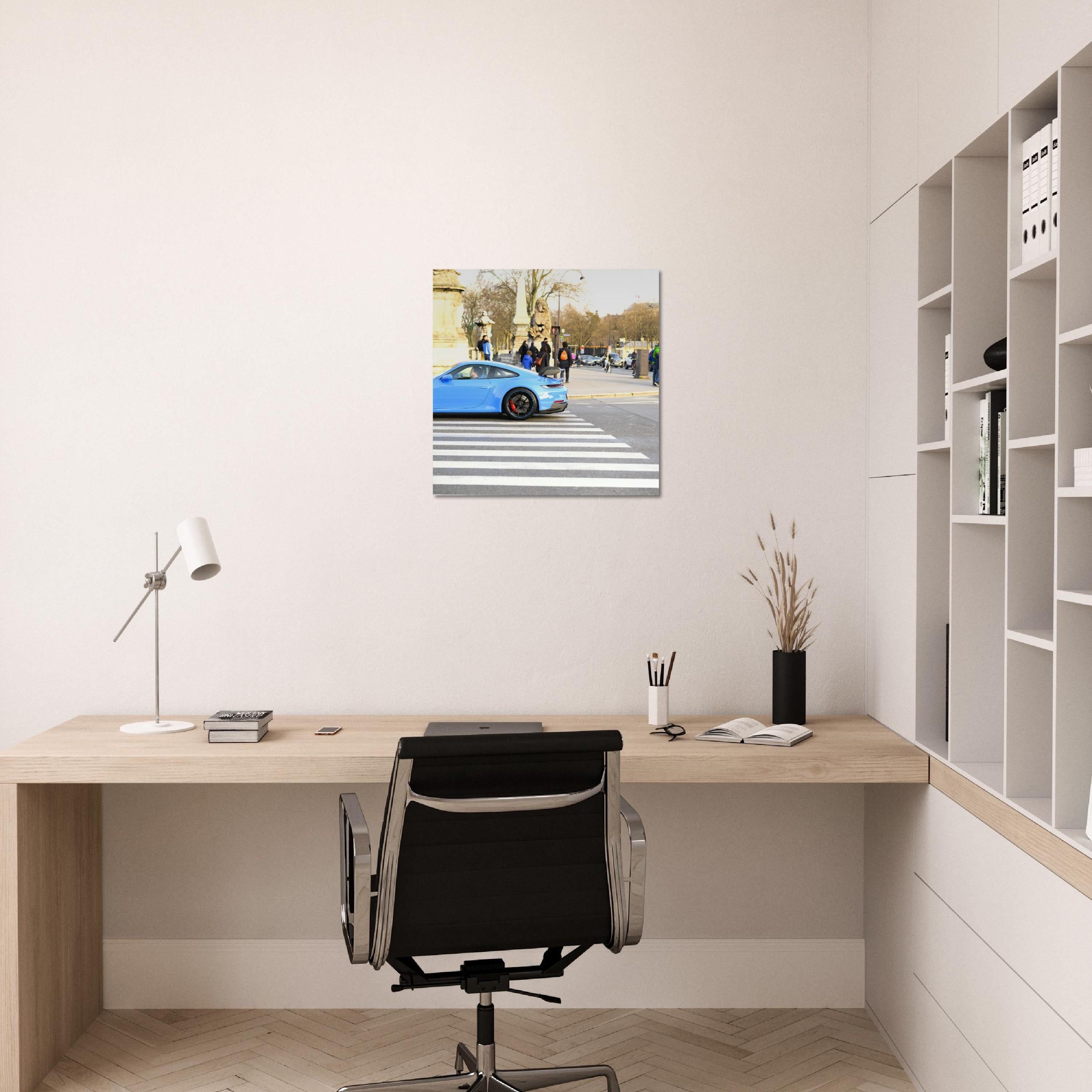 Poster mural métallique - Porsche GT3 – Photographie de voiture – Poster photo, poster XXL, photographie murale et des posters muraux unique au monde. La boutique de posters créée par Yann Peccard un Photographe français.