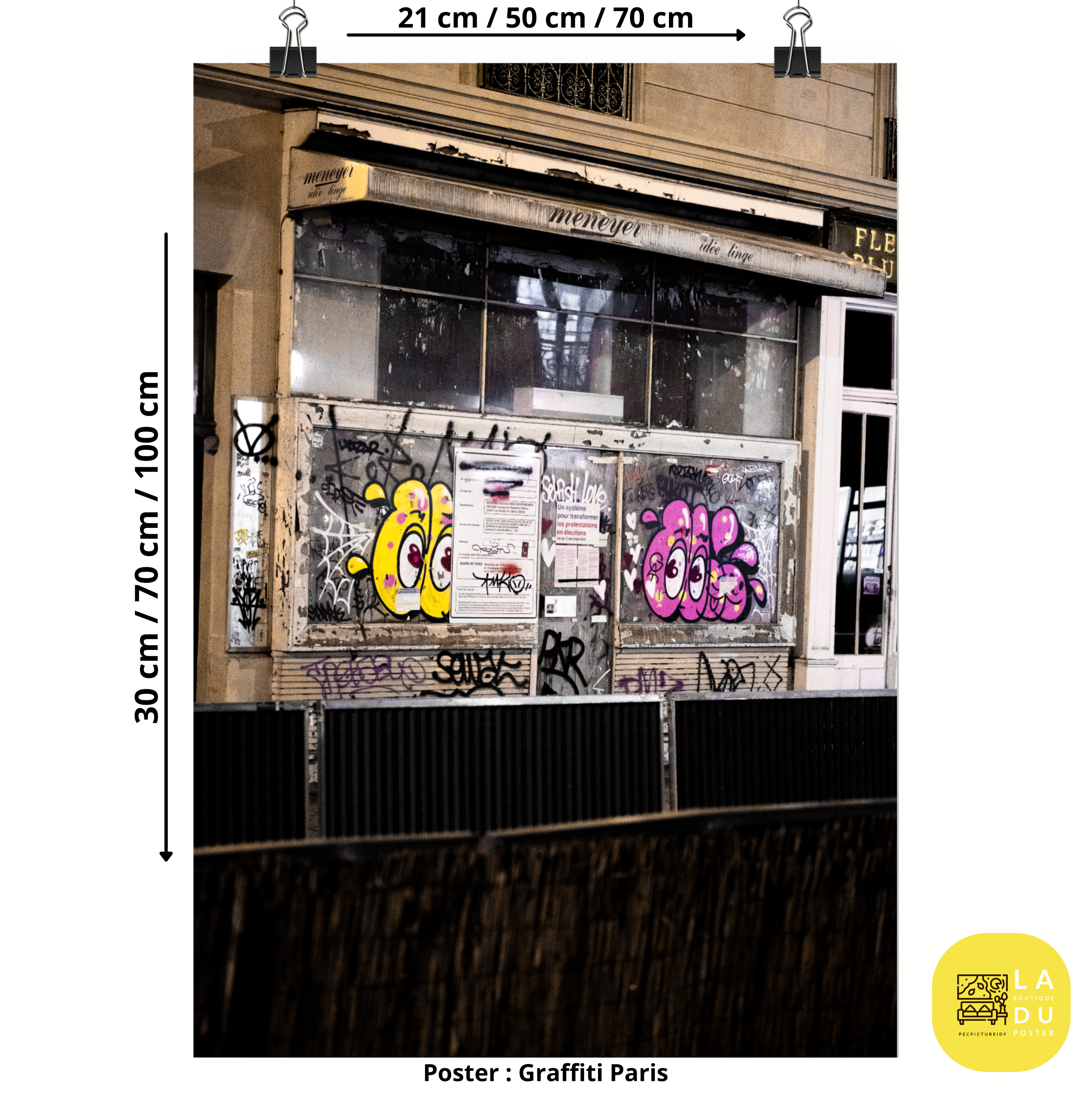 Poster mural - Graffiti Paris – Photographie de rue – Poster photo, poster XXL, Photo d’art, photographie murale et des posters muraux des photographies de rue unique au monde. La boutique de posters créée par un Photographe français.