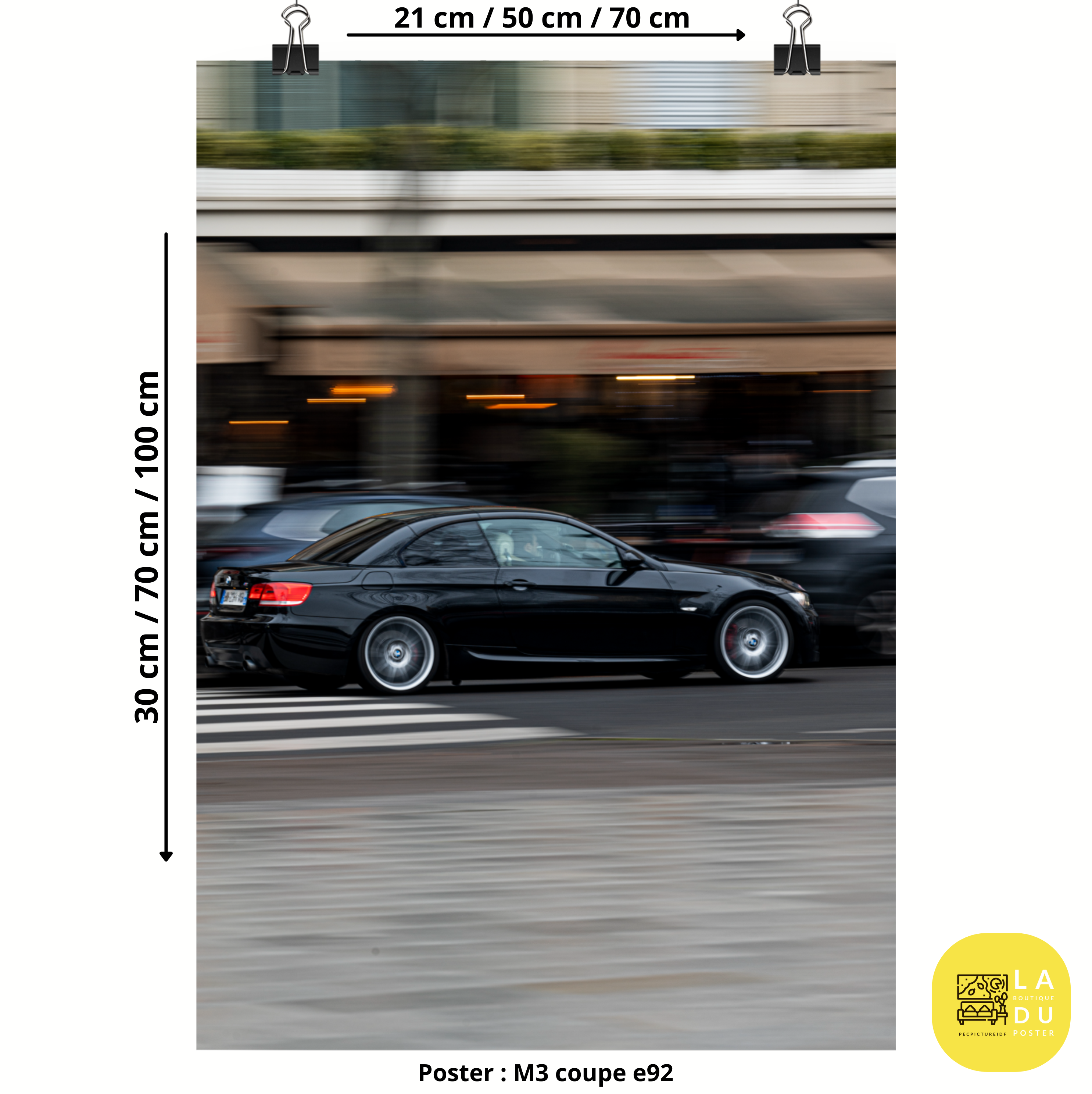 Poster mural - M3 BMW E92 – Photographie de voiture – Poster photo, poster XXL, photographie murale et des posters muraux unique au monde. La boutique de posters créée par Yann Peccard un Photographe français.