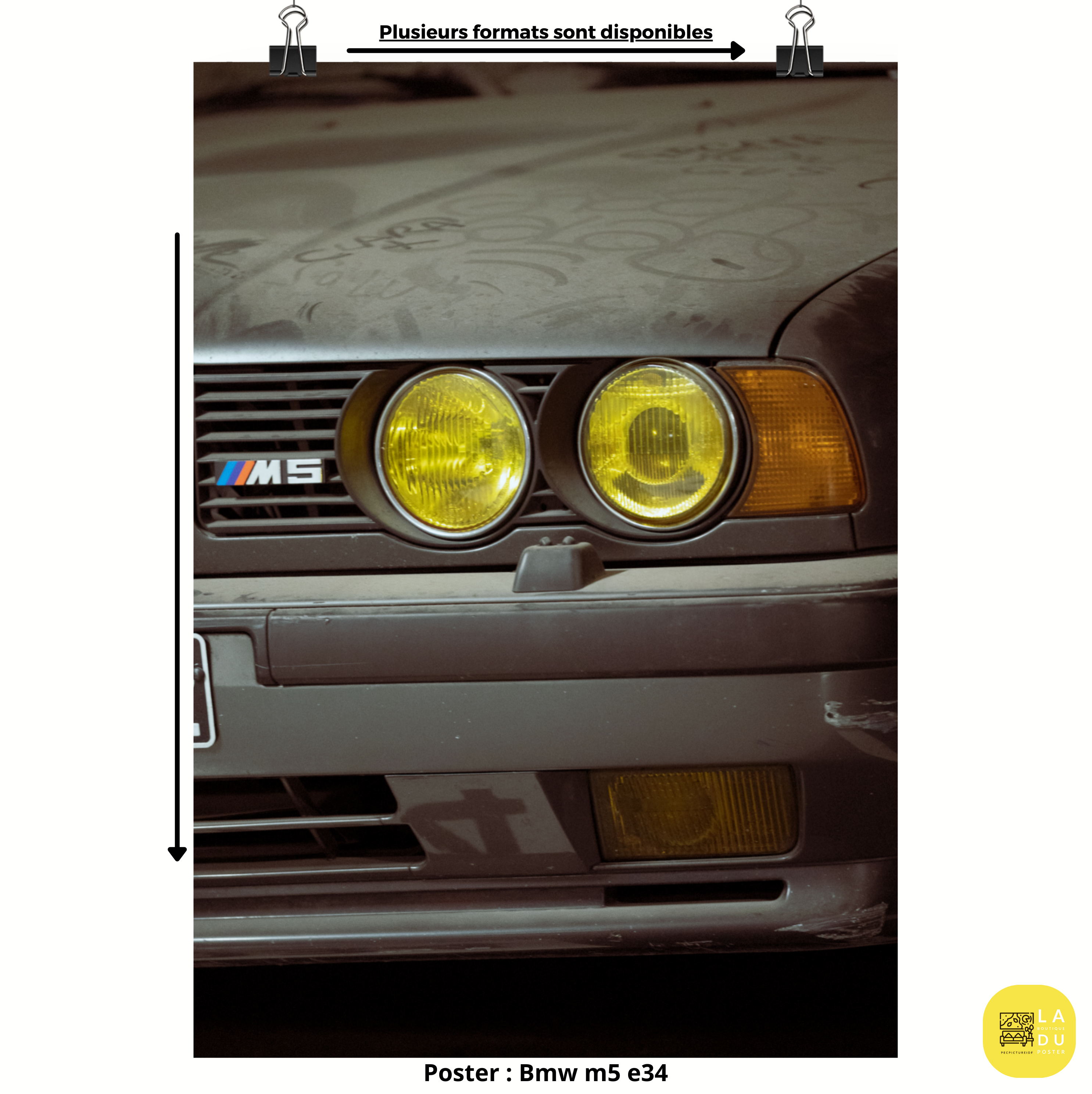 Poster mural - Bmw m5 e34 – Photographie de voiture – Poster photo, poster XXL, Photo d’art, photographie murale et des posters muraux des photographies de rue unique au monde. La boutique de posters créée par un Photographe français.