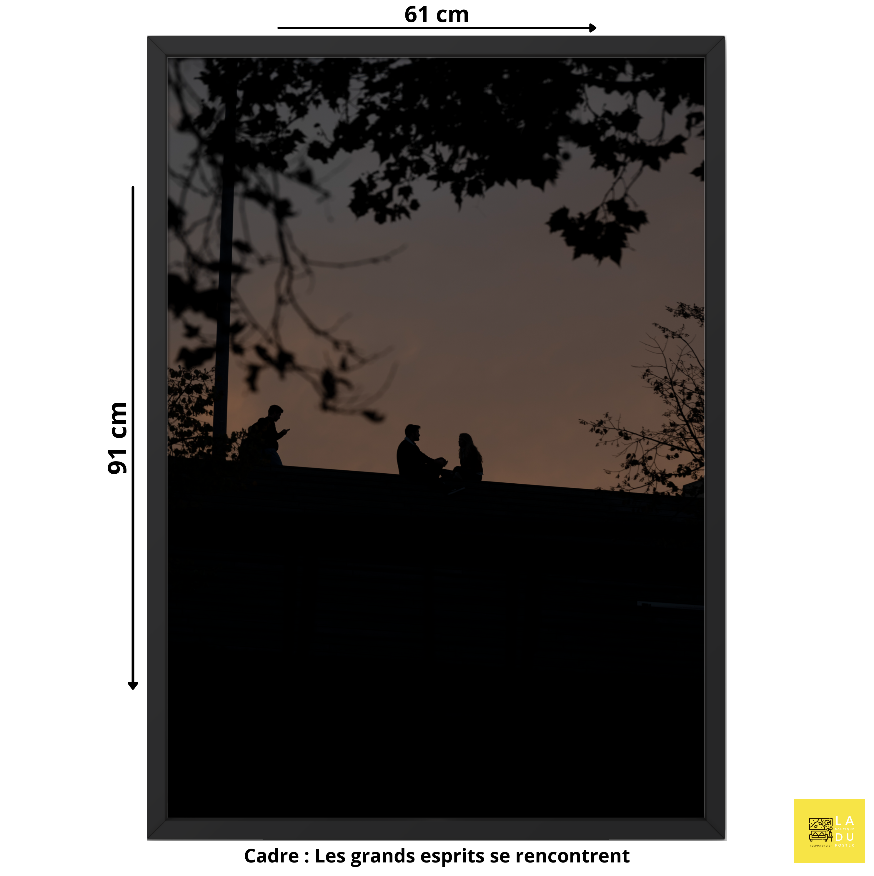 Nuit romantique - Poster encadré - La boutique du poster Français