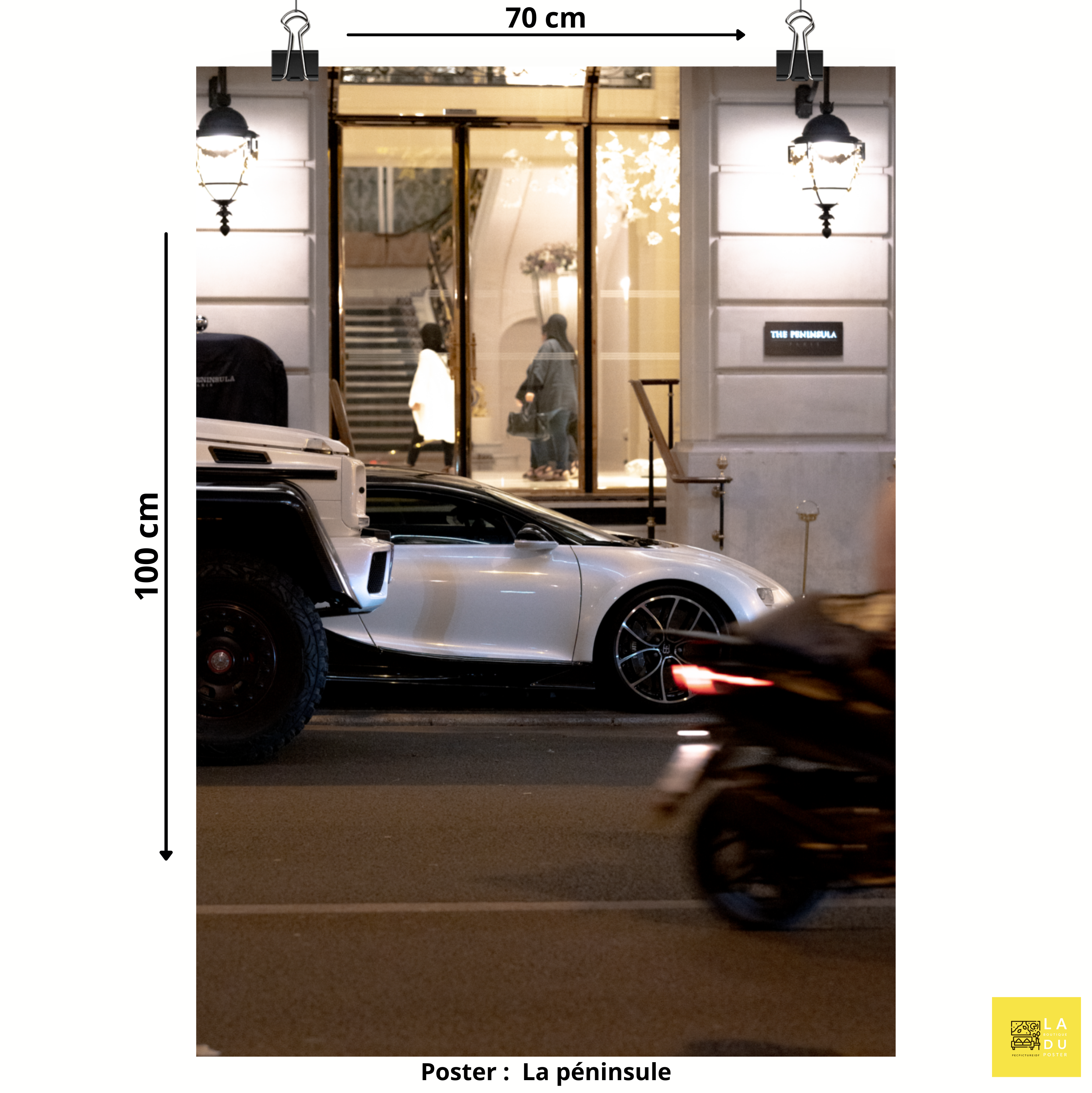 Poster mural - Bugatti Chiron – Photographie de voiture – Poster photo, poster XXL, Photo d’art, photographie murale et des posters muraux des photographies de rue unique au monde. La boutique de posters créée par un Photographe français.
