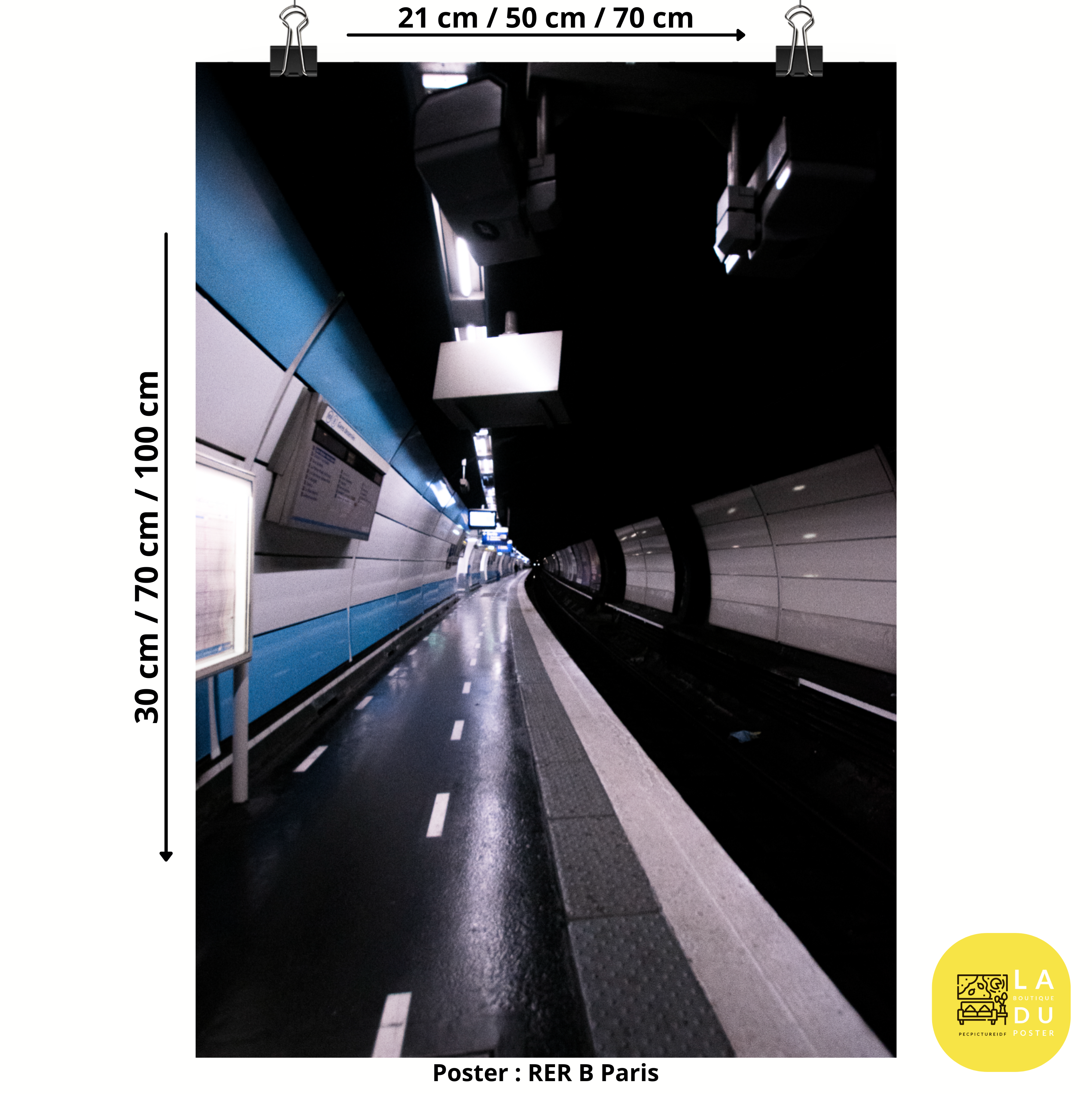 Poster mural - RER B Paris – Photographie du métro parisien – Poster photo, poster XXL, photographie murale et des posters muraux unique au monde. La boutique de posters créée par Yann Peccard un Photographe français.