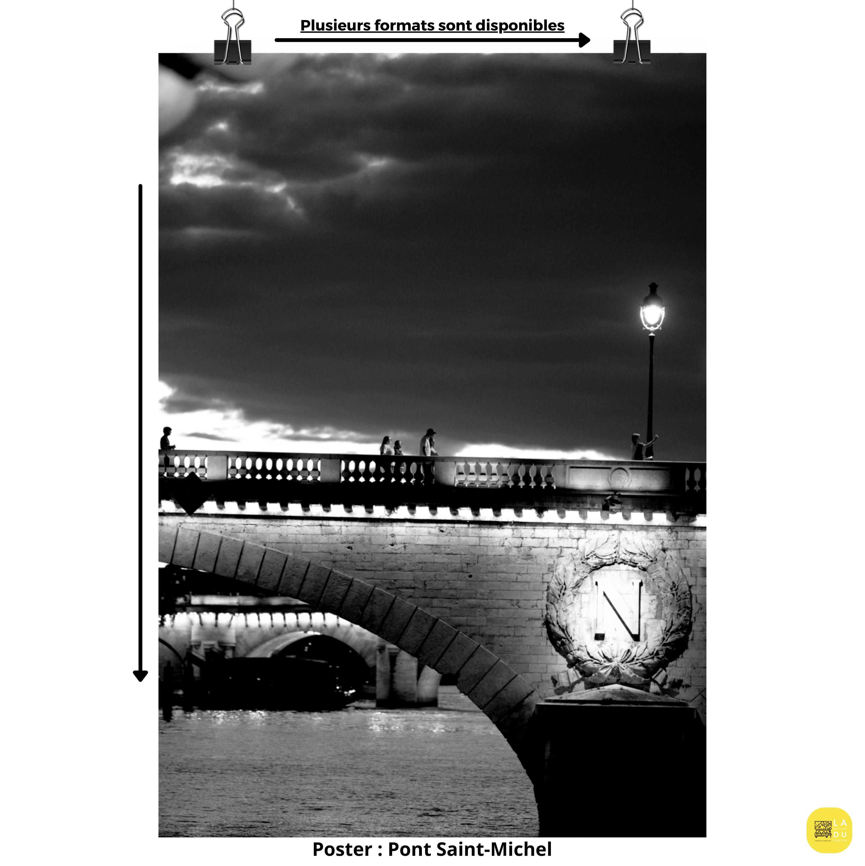 Poster mural - Pont saint-michel – Photographie de Paris – Poster photo, poster XXL, photographie murale et des posters muraux unique au monde. La boutique de posters créée par Yann Peccard un Photographe français.