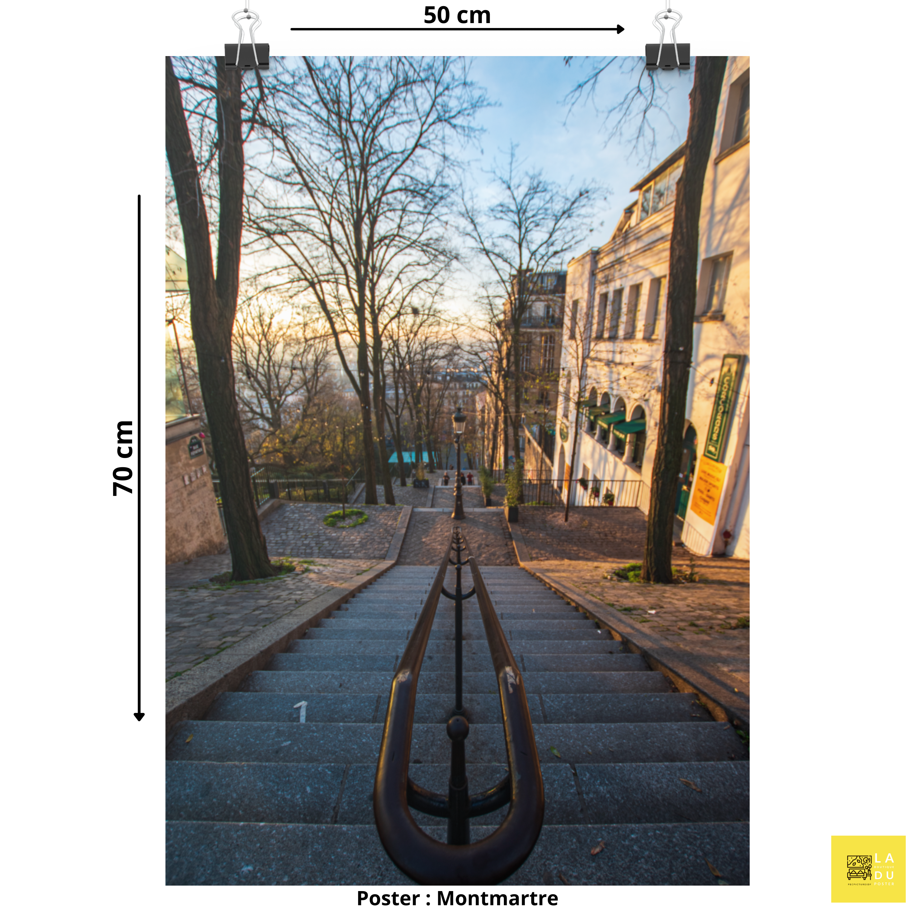 Montmartre escalier - Poster - La boutique du poster Français
