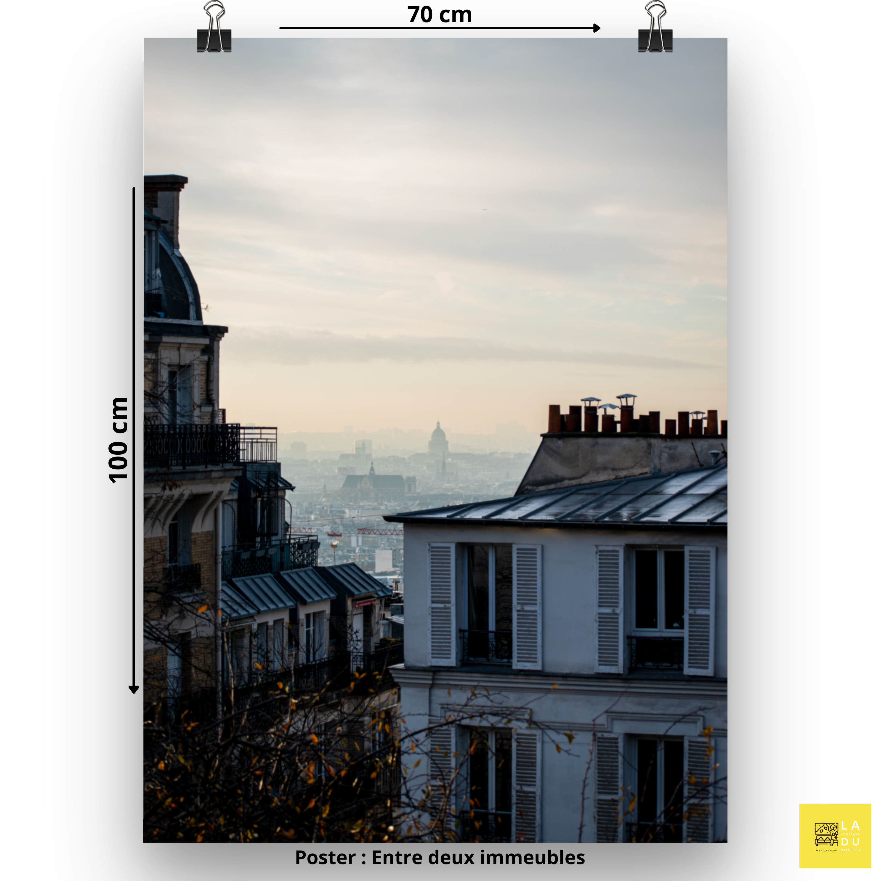Entre deux immeubles - Poster - La boutique du poster Français