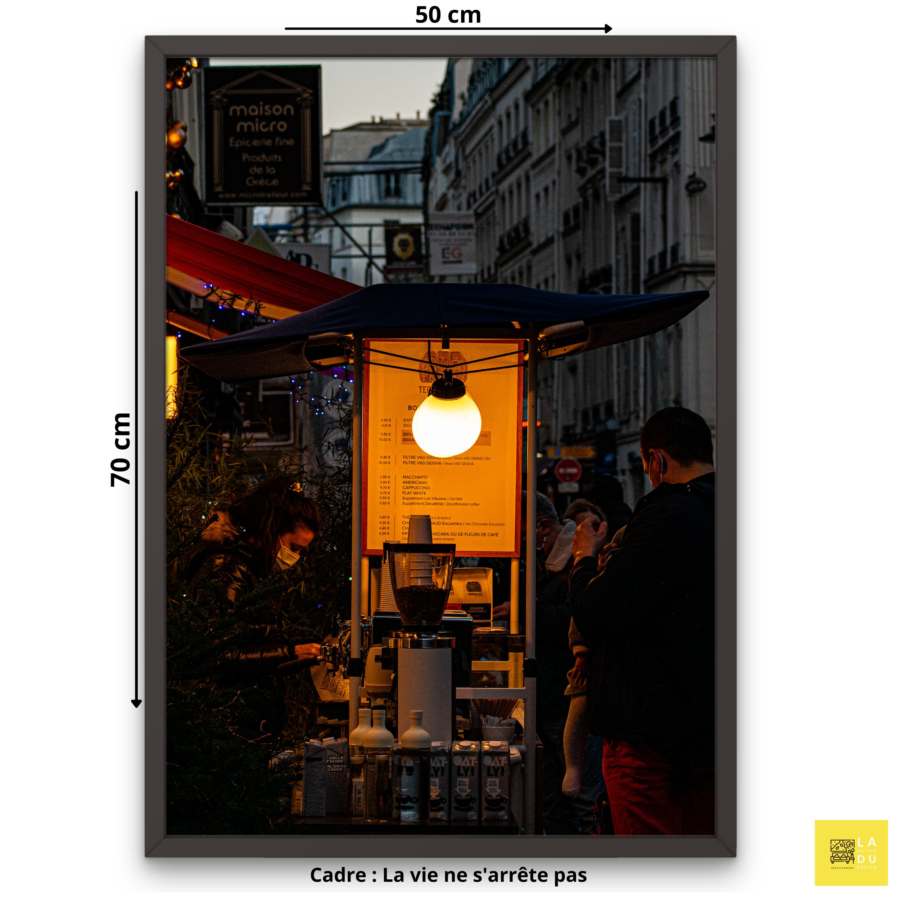 Poster mural - La vie ne s'arrête pas – Photographie de rue – Poster photo, poster XXL, Photo d’art, photographie murale et des posters muraux des photographies de rue unique au monde. La boutique de posters créée par un Photographe français.