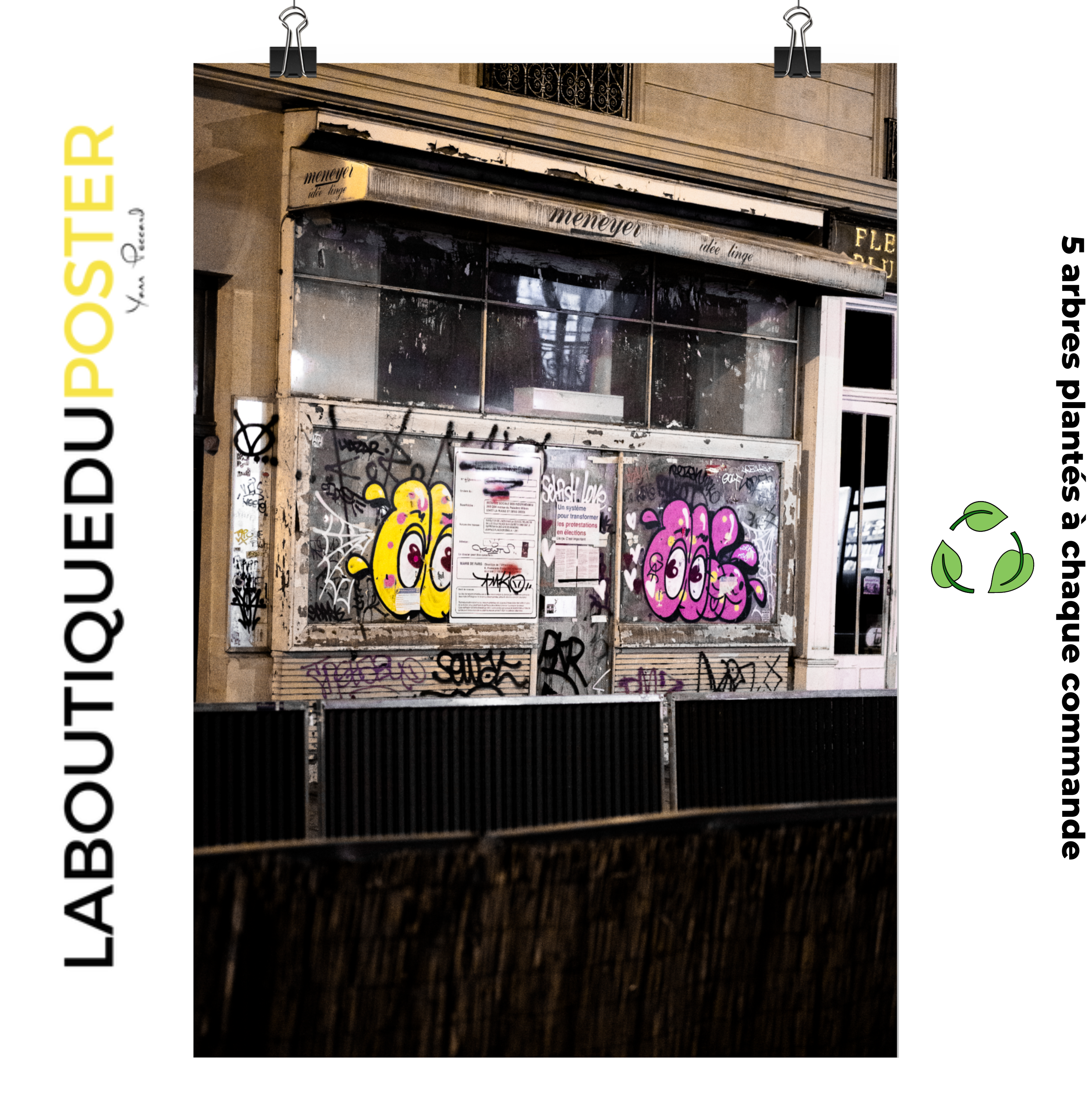 Poster mural - Graffiti Paris – Photographie de rue – Poster photo, poster XXL, Photo d’art, photographie murale et des posters muraux des photographies de rue unique au monde. La boutique de posters créée par un Photographe français.