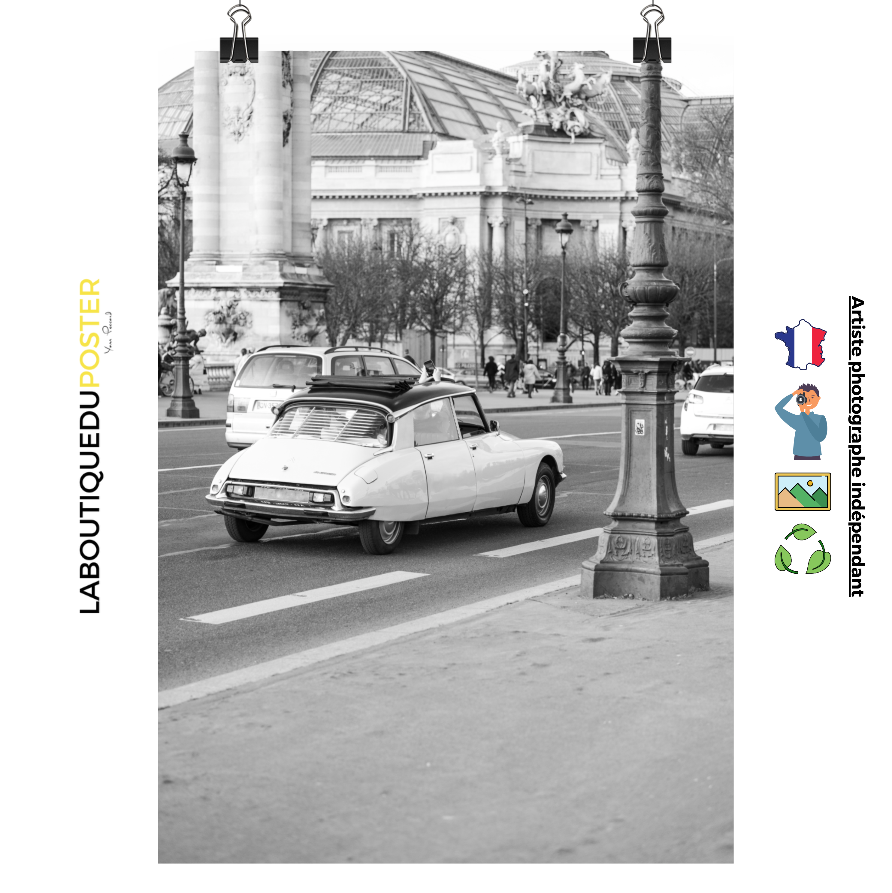 Poster mural - Automobiles DS vintage – Photographie de voiture – Poster photo, poster XXL, Photo d’art, photographie murale et des posters muraux des photographies de rue unique au monde. La boutique de posters créée par un Photographe français.