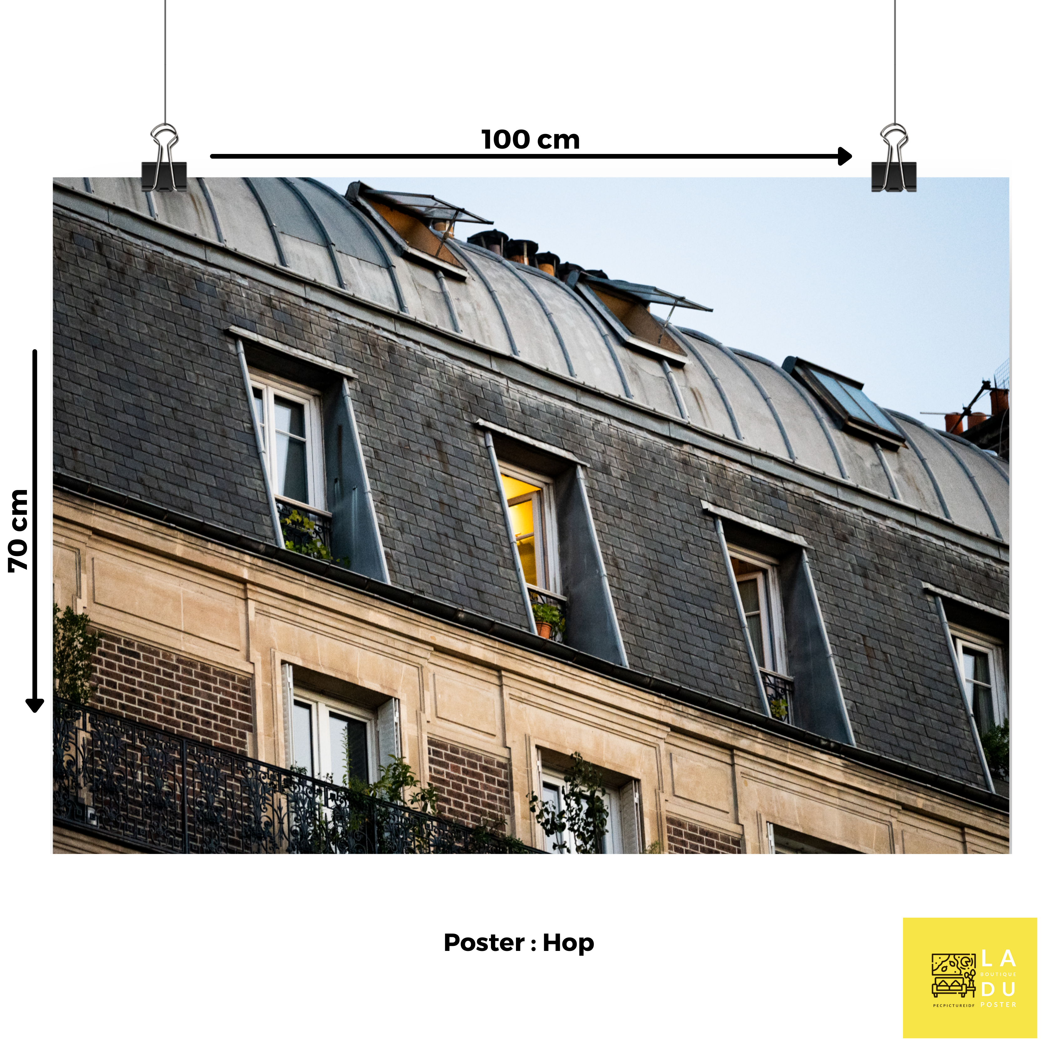 Poster mural - Toit de Paris – Photographie de Paris – Poster photo, poster XXL, Photo d’art, photographie murale et des posters muraux des photographies de rue unique au monde. La boutique de posters créée par un Photographe français.