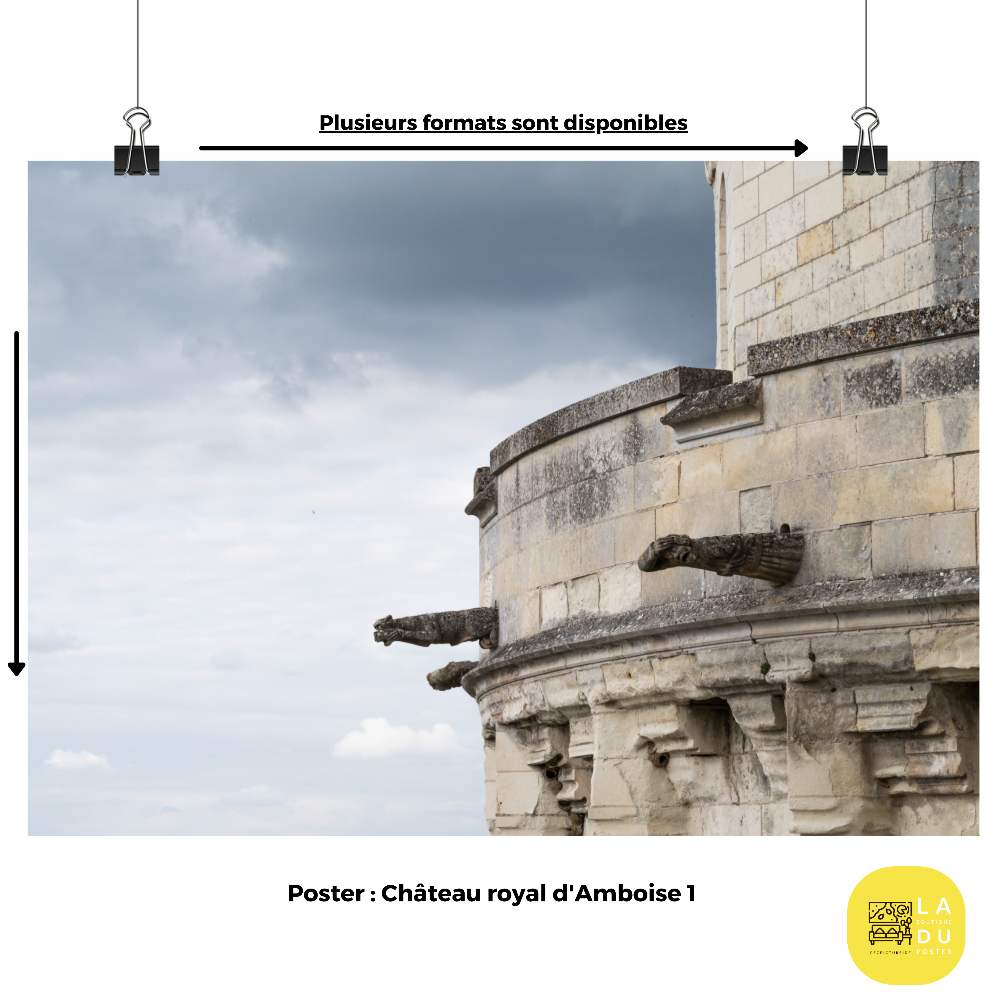 Poster mural - Château royal d'Amboise N01 – Photographie de France – Poster photo, poster XXL, Photo d’art, photographie murale et des posters muraux des photographies de rue unique au monde. La boutique de posters créée par un Photographe français.