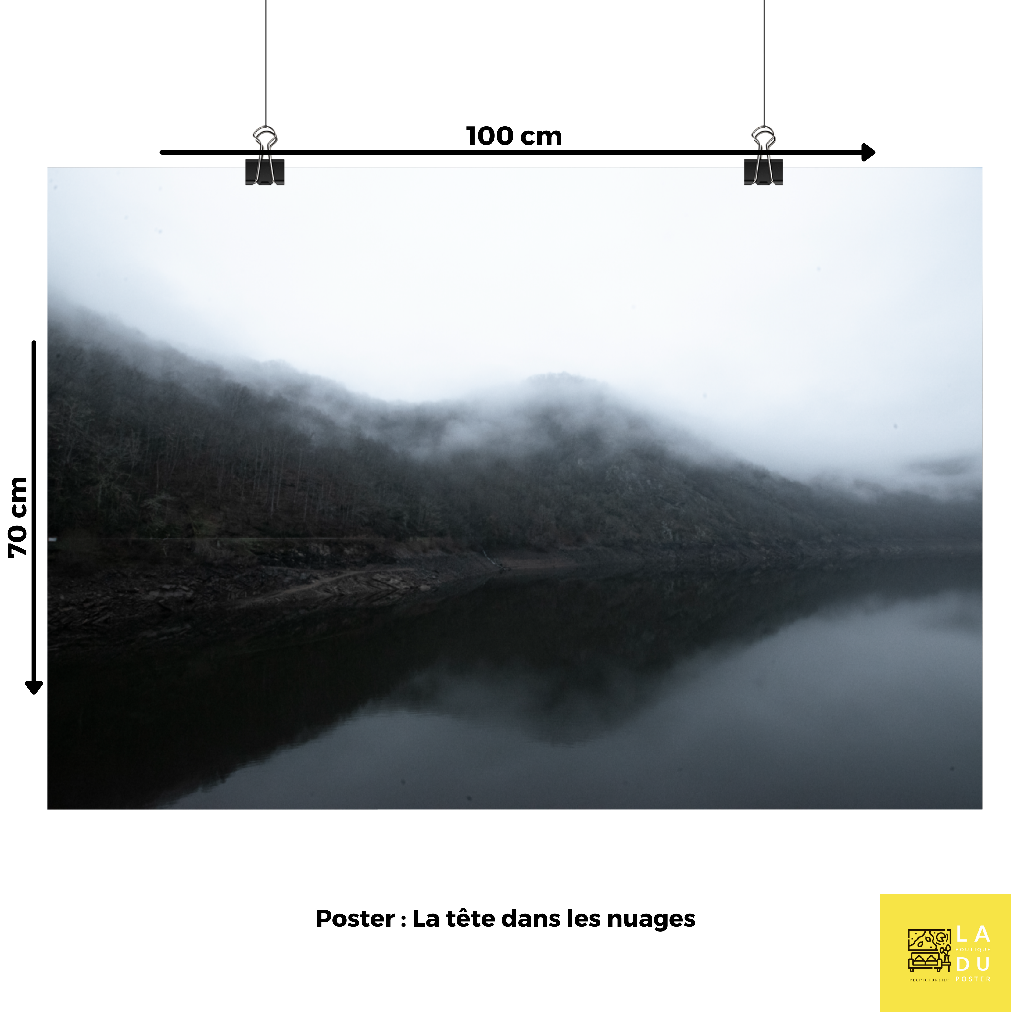 La tête dans les nuages - Poster - La boutique du poster Français