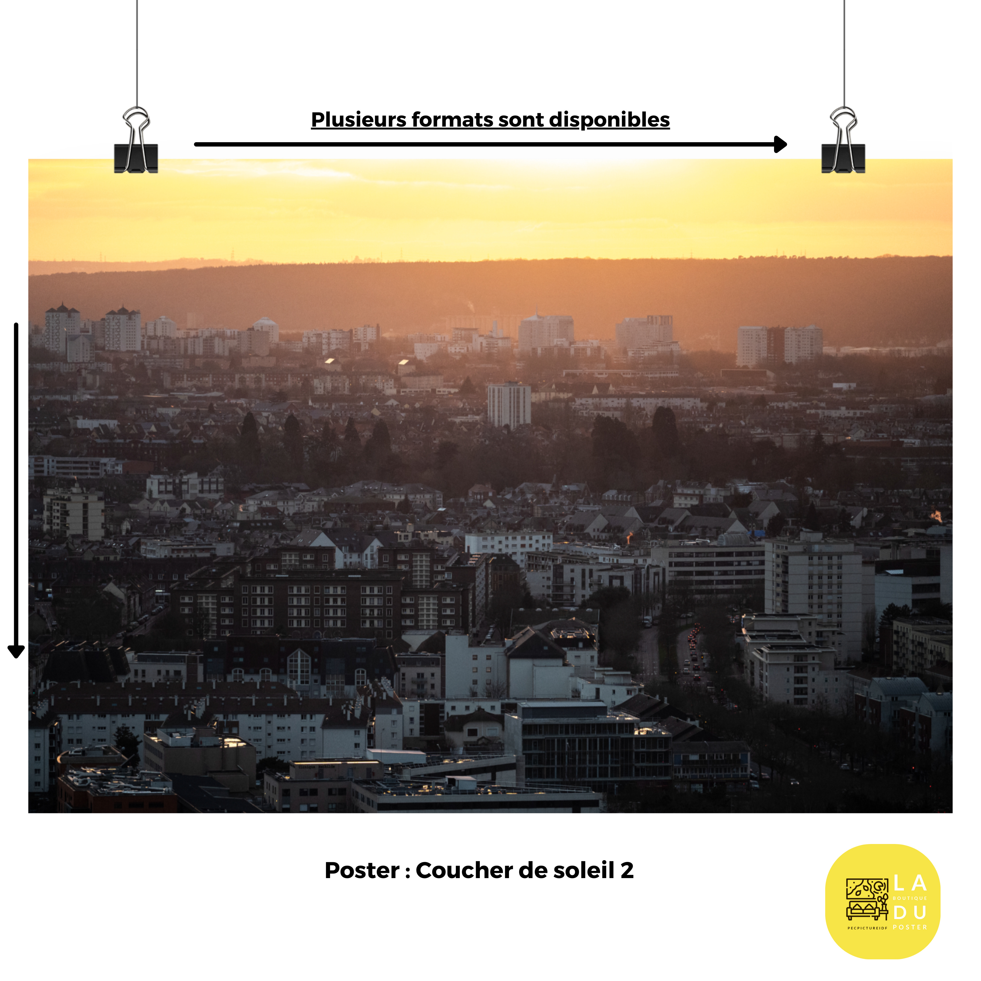 Poster mural - Coucher de soleil N02 – Photographie coucher de soleil – Poster photo, poster XXL, Photo d’art, photographie murale et des posters muraux des photographies de rue unique au monde. La boutique de posters créée par un Photographe français.