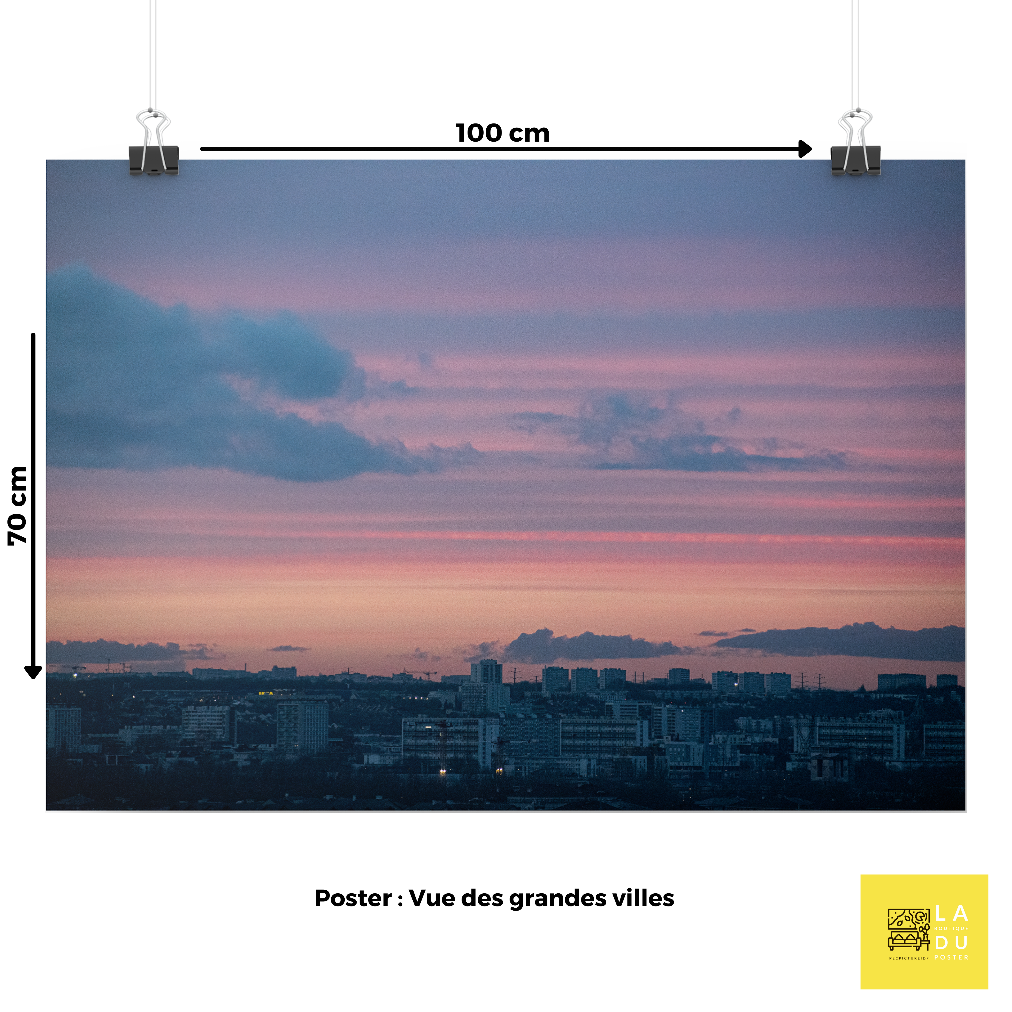 Vue des grandes villes - Poster - La boutique du poster Français