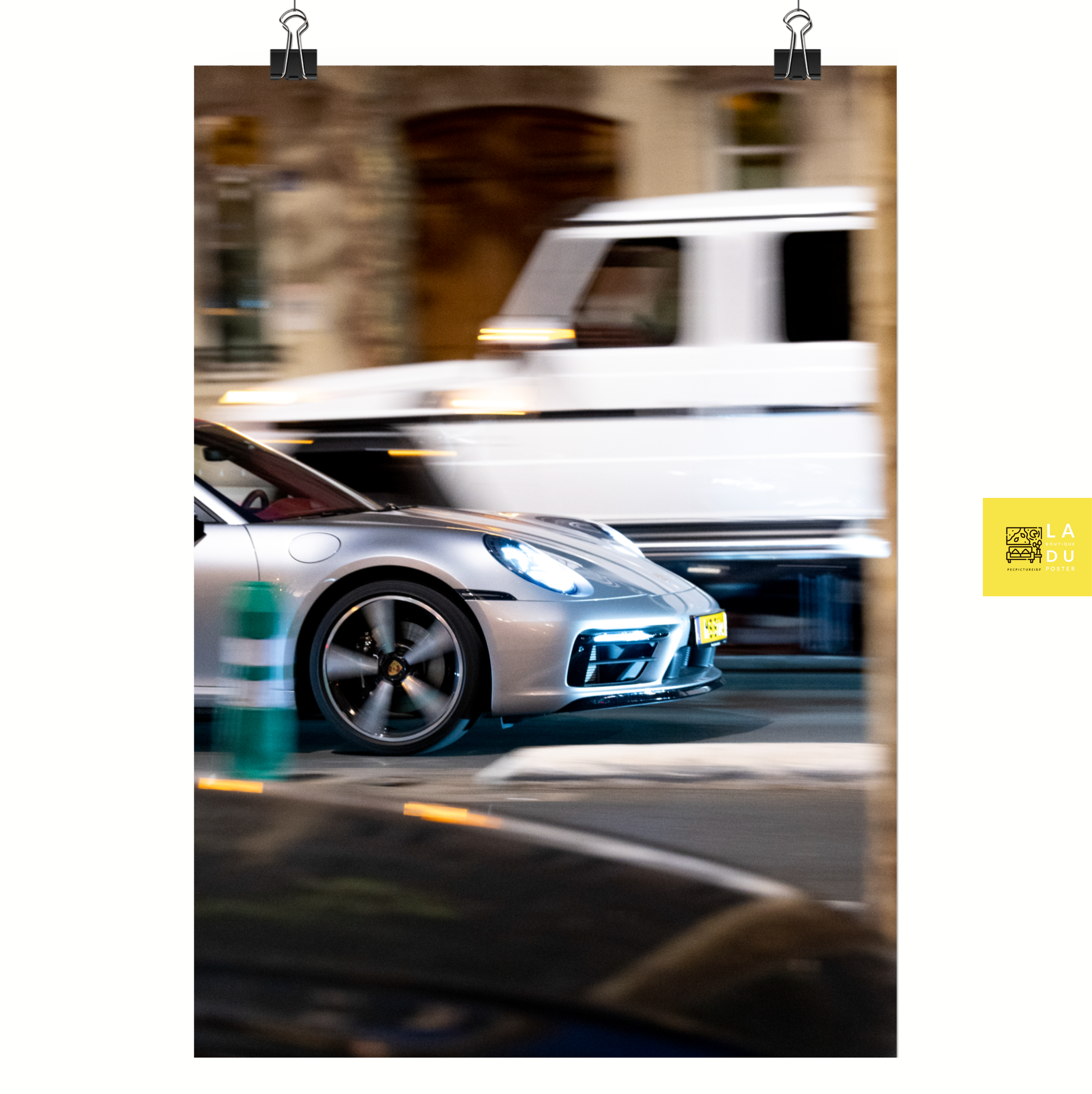 Poster mural - Porsche Targa filet – Photographie de voiture – Poster photo, poster XXL, photographie murale et des posters muraux unique au monde. La boutique de posters créée par Yann Peccard un Photographe français.