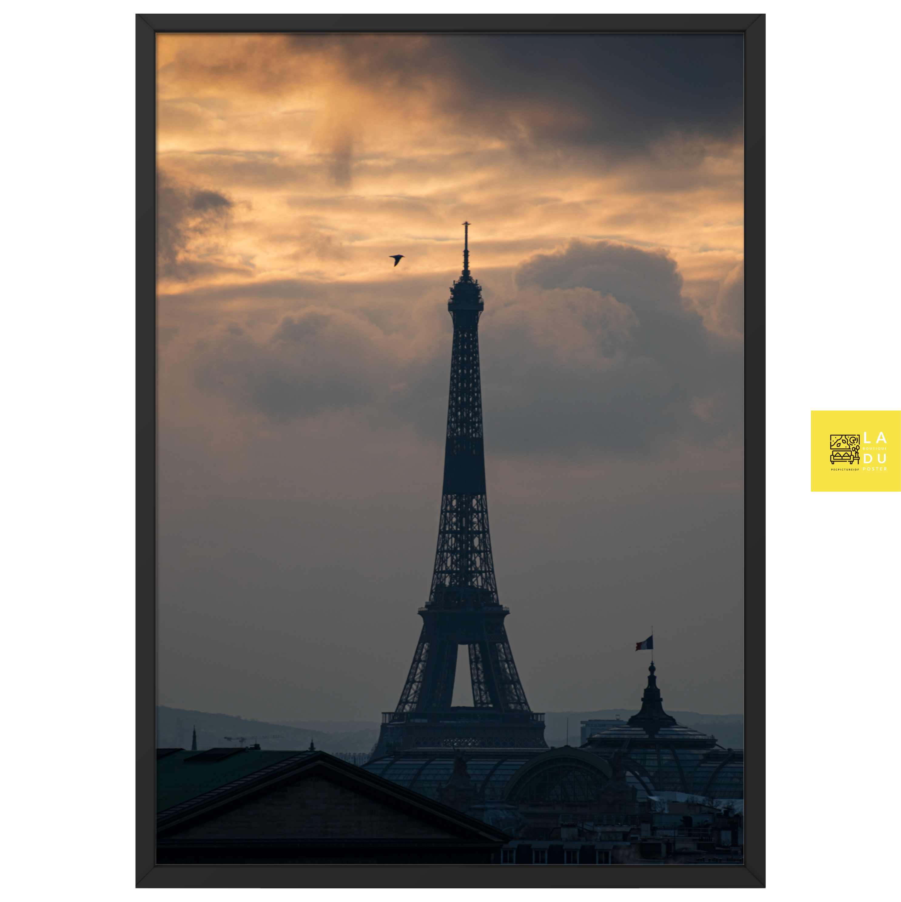 Sous les nuages - Poster encadré - La boutique du poster Français