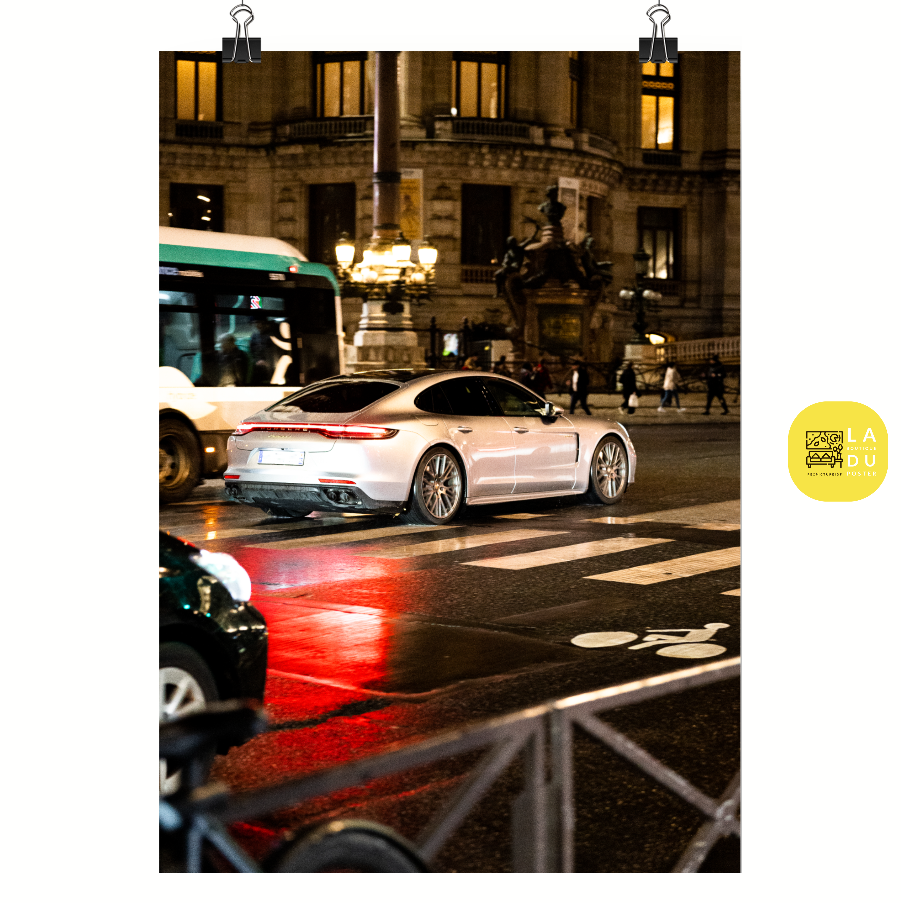 Poster mural - Porsche Panamera N01 – Photographie de voiture – Poster photo, poster XXL, photographie murale et des posters muraux unique au monde. La boutique de posters créée par Yann Peccard un Photographe français.