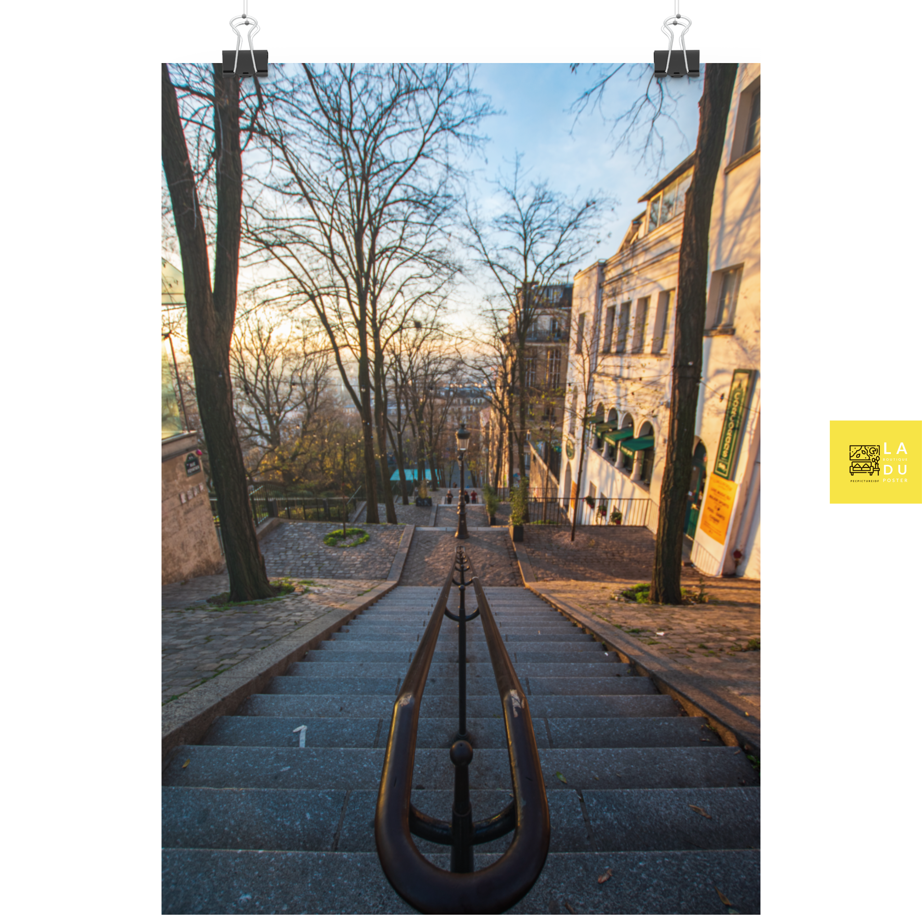 Montmartre escalier - Poster - La boutique du poster Français