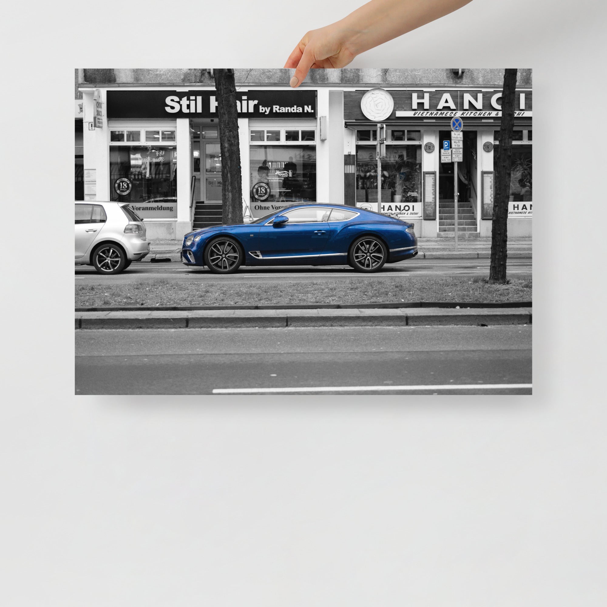Poster mural - Bentley continental – Photographie de voiture – Poster photo, poster XXL, Photo d’art, photographie murale et des posters muraux des photographies de rue unique au monde. La boutique de posters créée par un Photographe français.